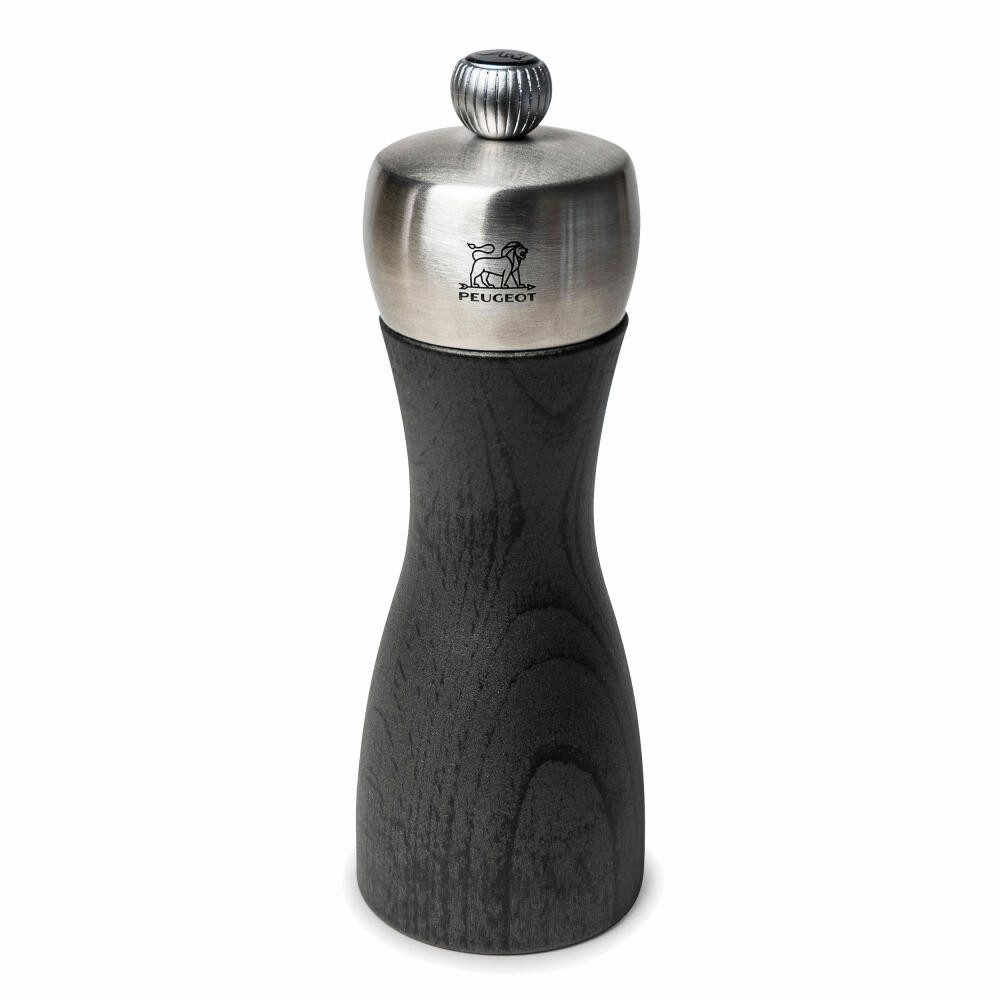 PEUGEOT Pfeffermühle FIDJI 15cm Anthrazit Edelstahl Buchenholz Stahlma Manuell Manuell