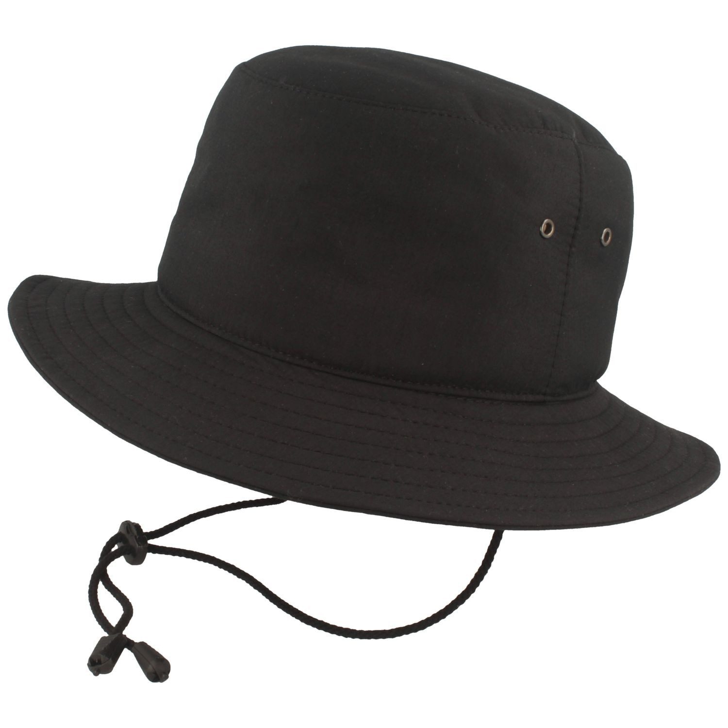 Breiter Fischerhut mit Kinnband und UV-Schutz 40+