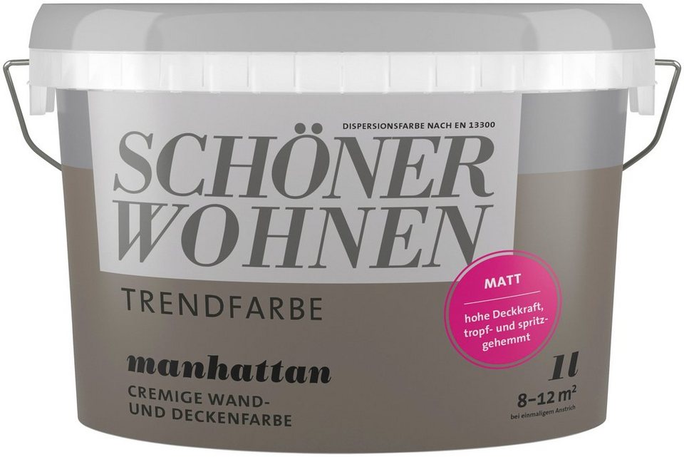 SCHÖNER WOHNEN-Kollektion Wand- und Deckenfarbe »Trendfarbe«, matt