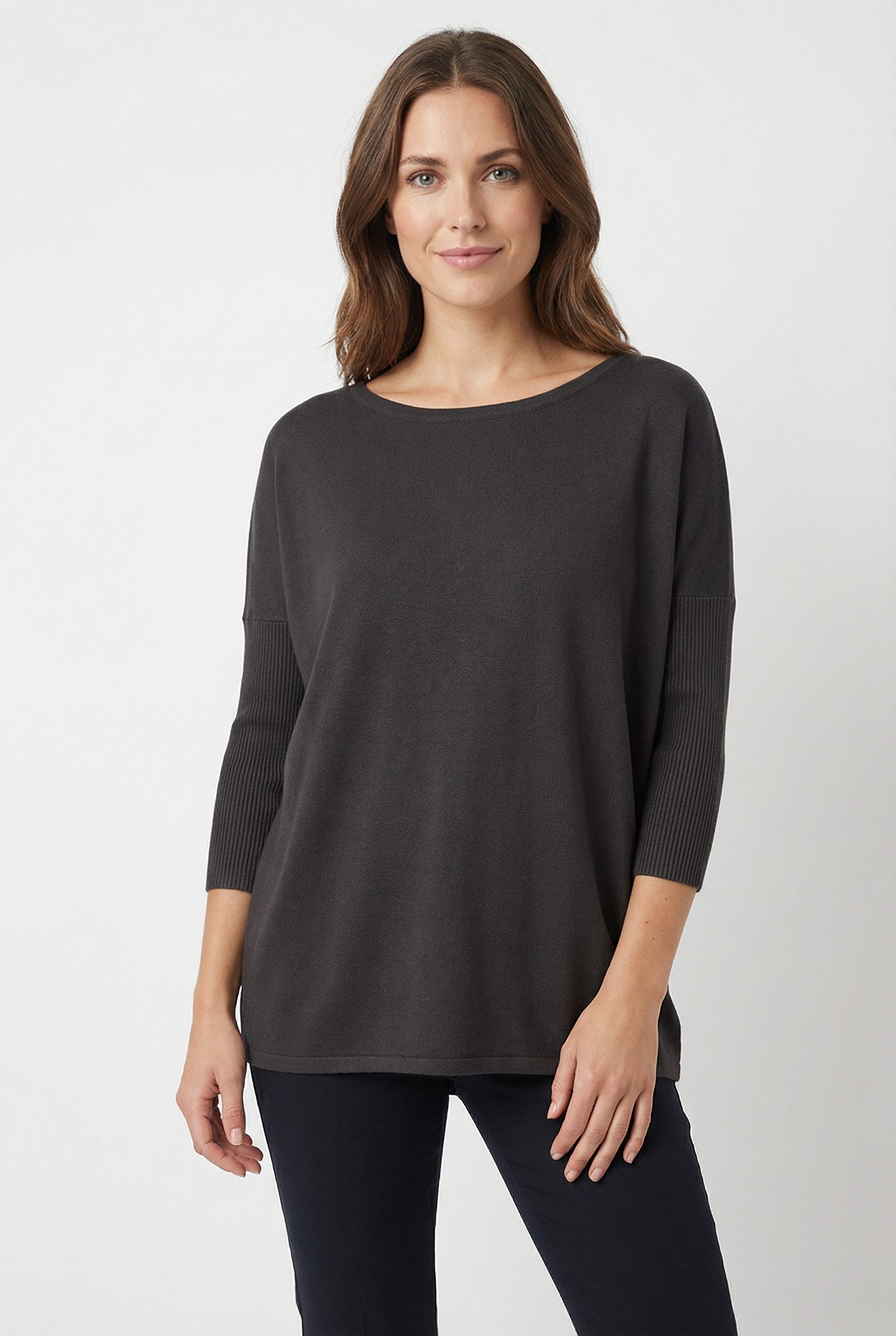 FREEQUENT Strickpullover FQJONE-PU mit 3/4 Armen