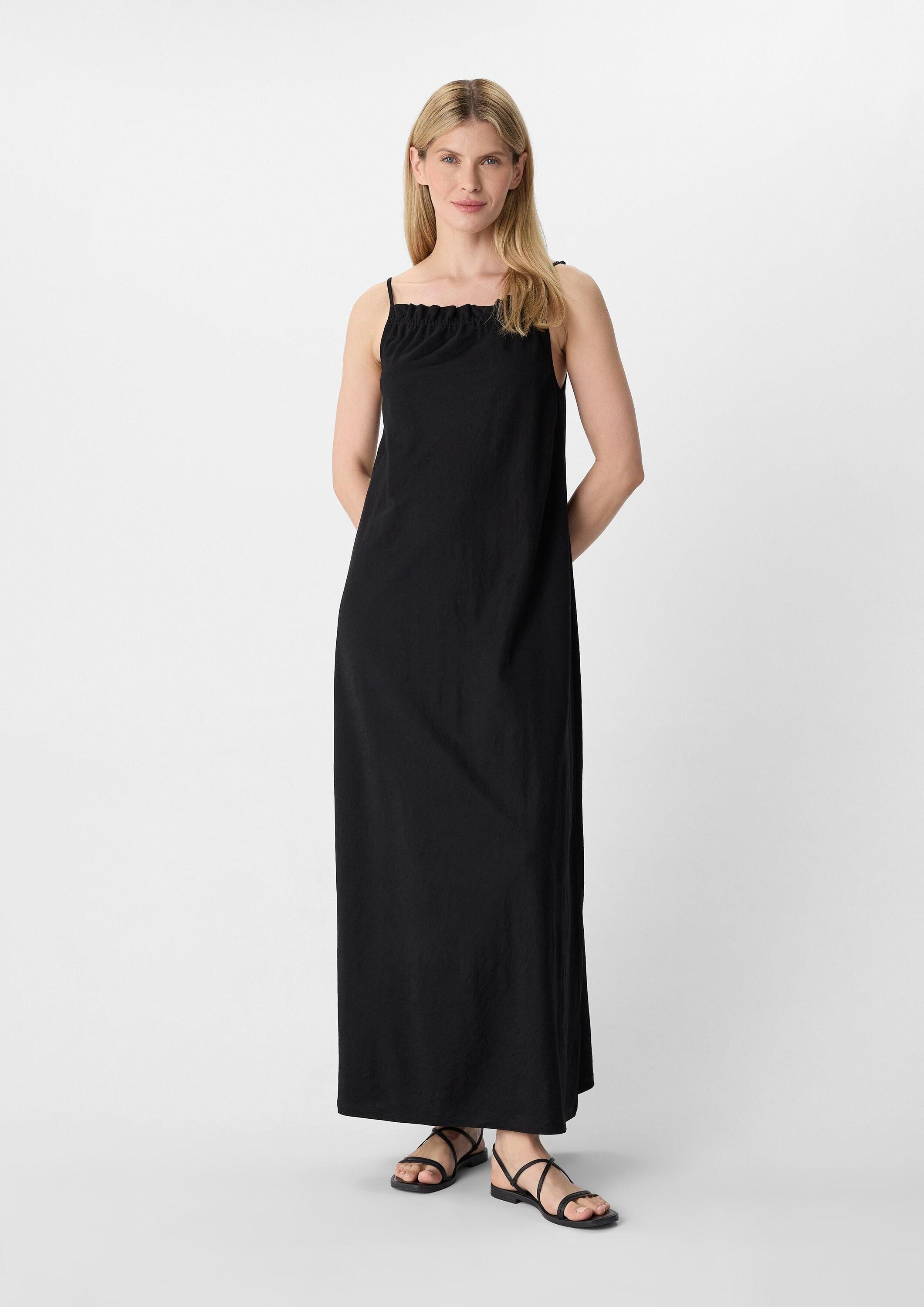 comma Maxikleid Kleid Maxikleid aus Viskosemix mit Raffung günstig online kaufen