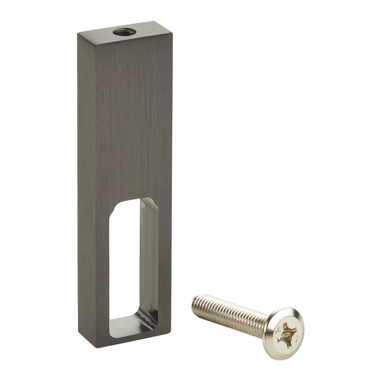 SO-TECH® Kleiderstange Zubehör für Schrankrohr NANO, Mittelträger Unterbaumontage, 75x20x10 mm, Titanoptik