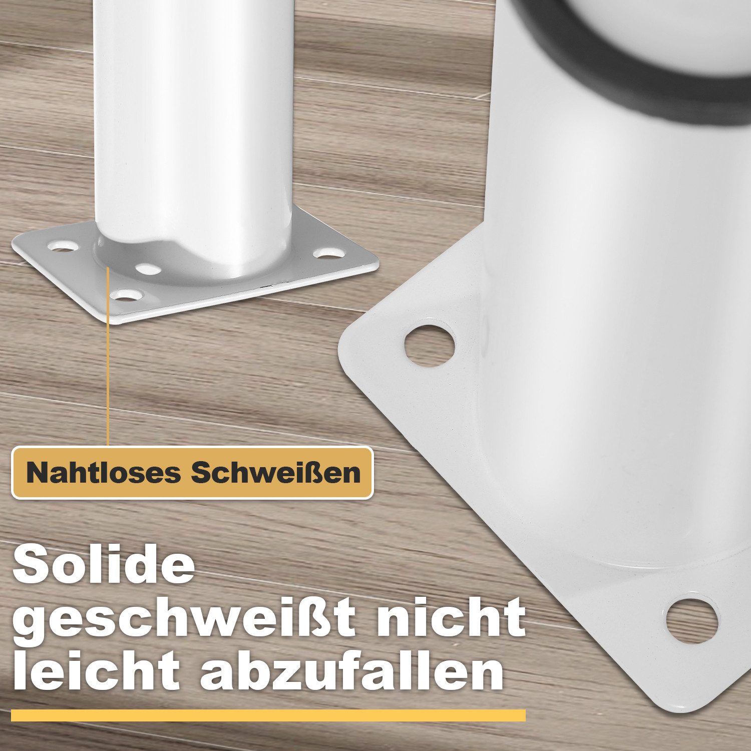 Clanmacy Möbelfuß 4X Möbelfüße 18-30cm Dehnbar( Weiß) Verstellbar Hotel Sockelfüße Füße – Bild 5 von 5