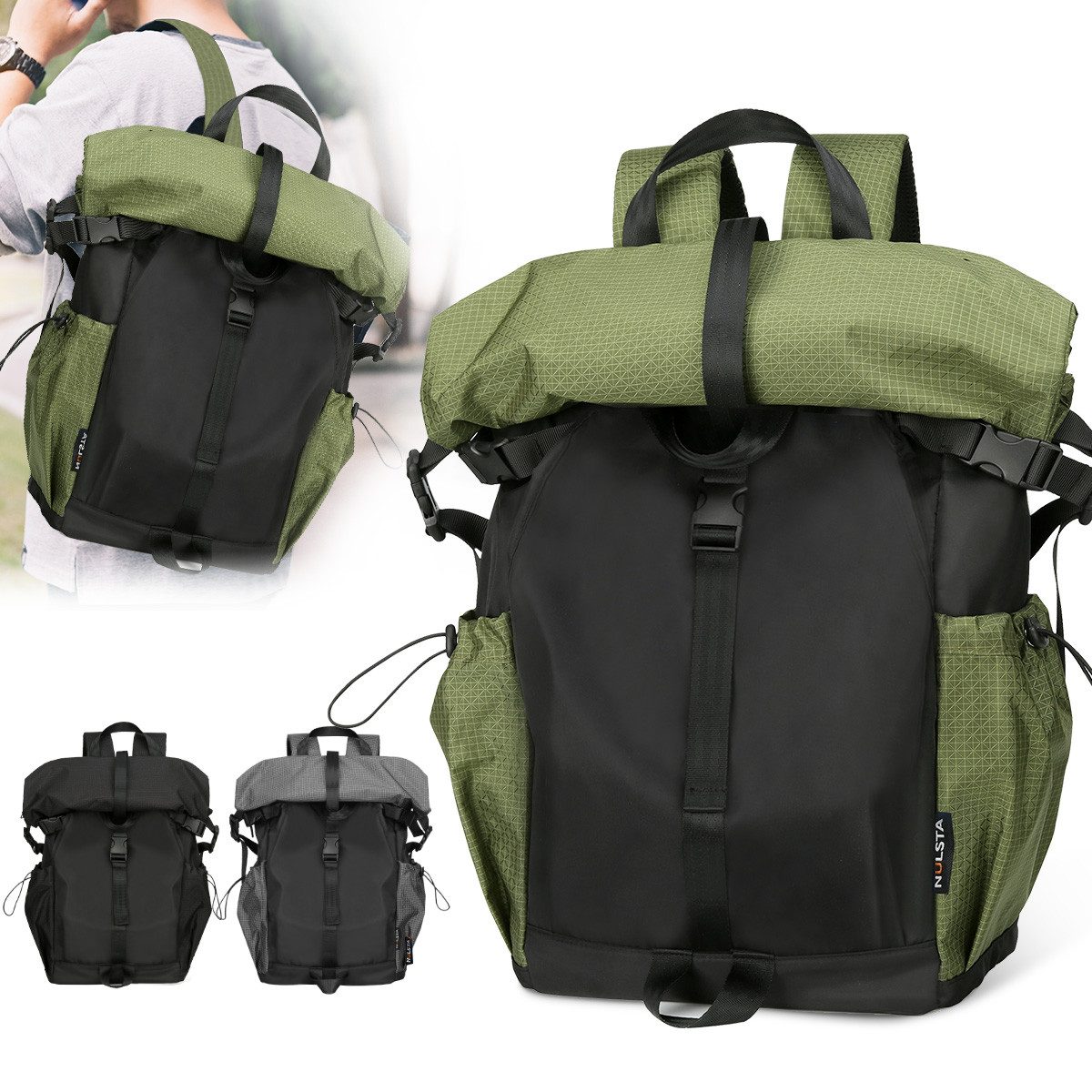 NULSTA Reiserucksack Hochwertiger Leichter Rolltop Rucksack günstig online kaufen
