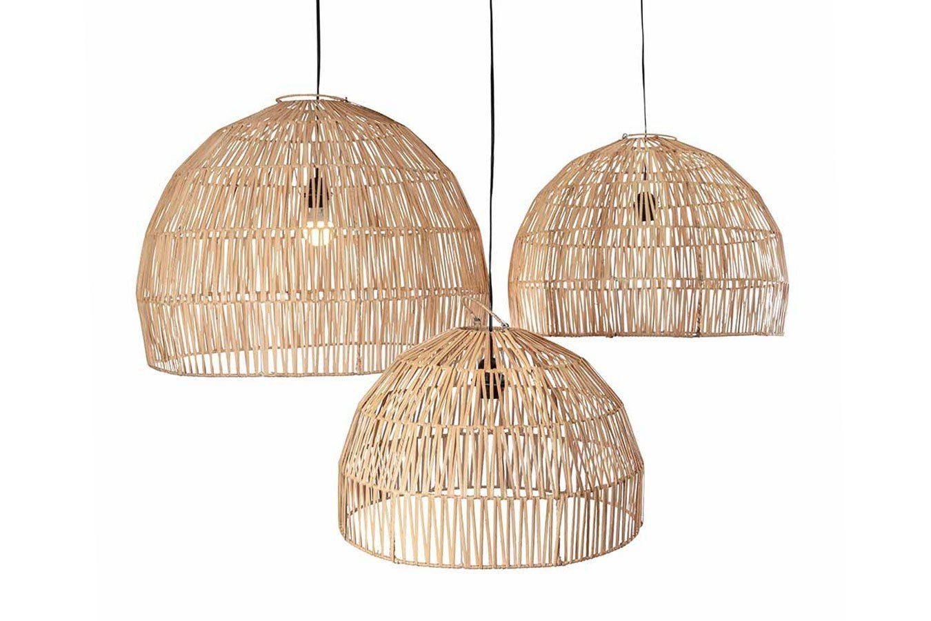 daslagerhaus living Lampenschirm Lampenschirm Ibiza Rattan natur S
