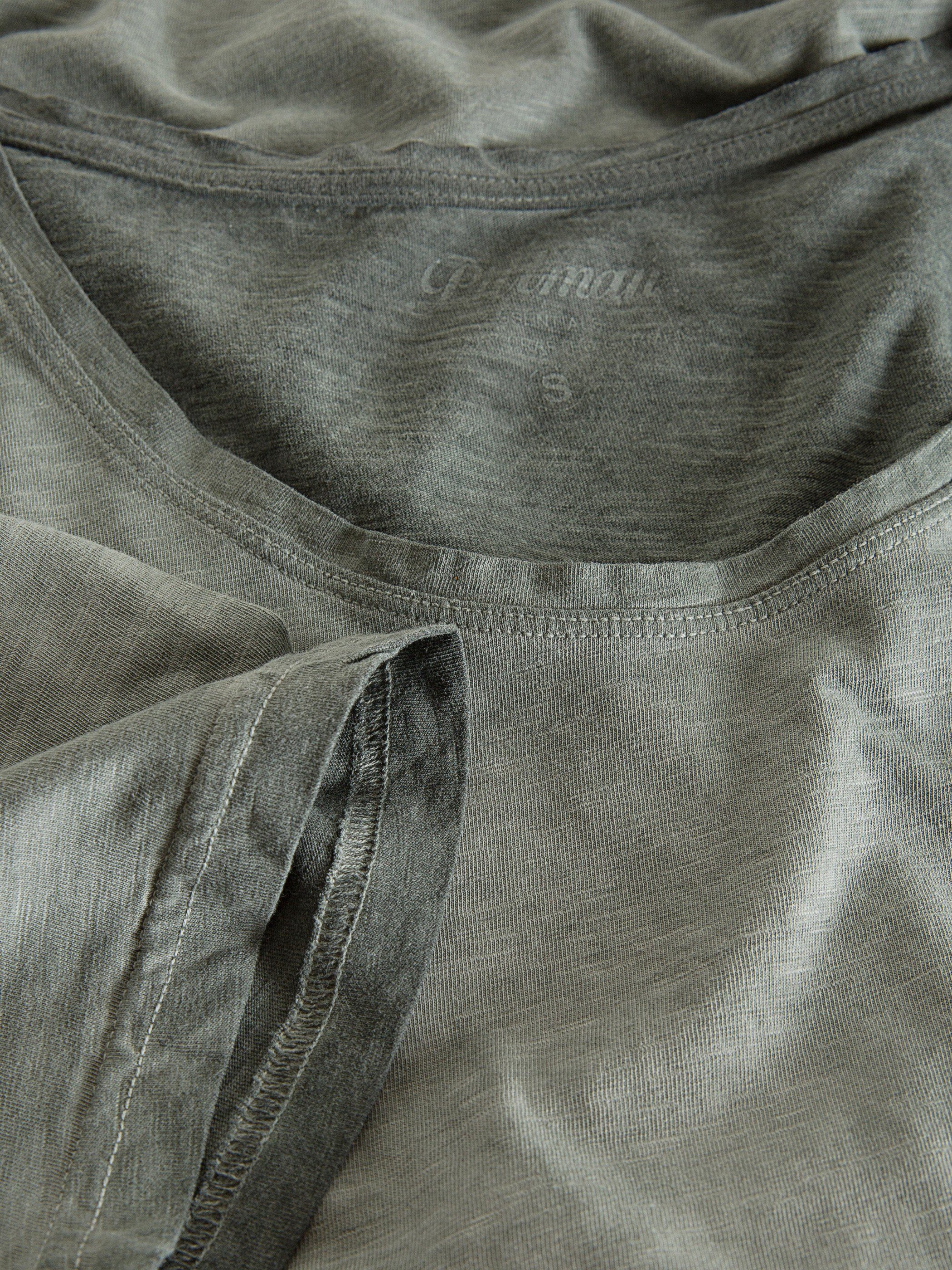 Washed (lily T-Shirt Basic Oversize Gelb Tee Pittman Crew 165807) (1-tlg) Shredder Neck pad