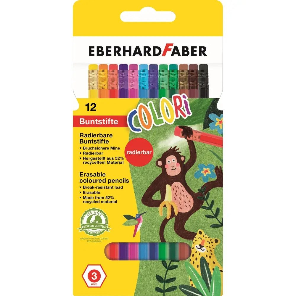 Eberhard Faber Buntstift Eberhard Faber Buntstift Colori radierbar 12er Etui