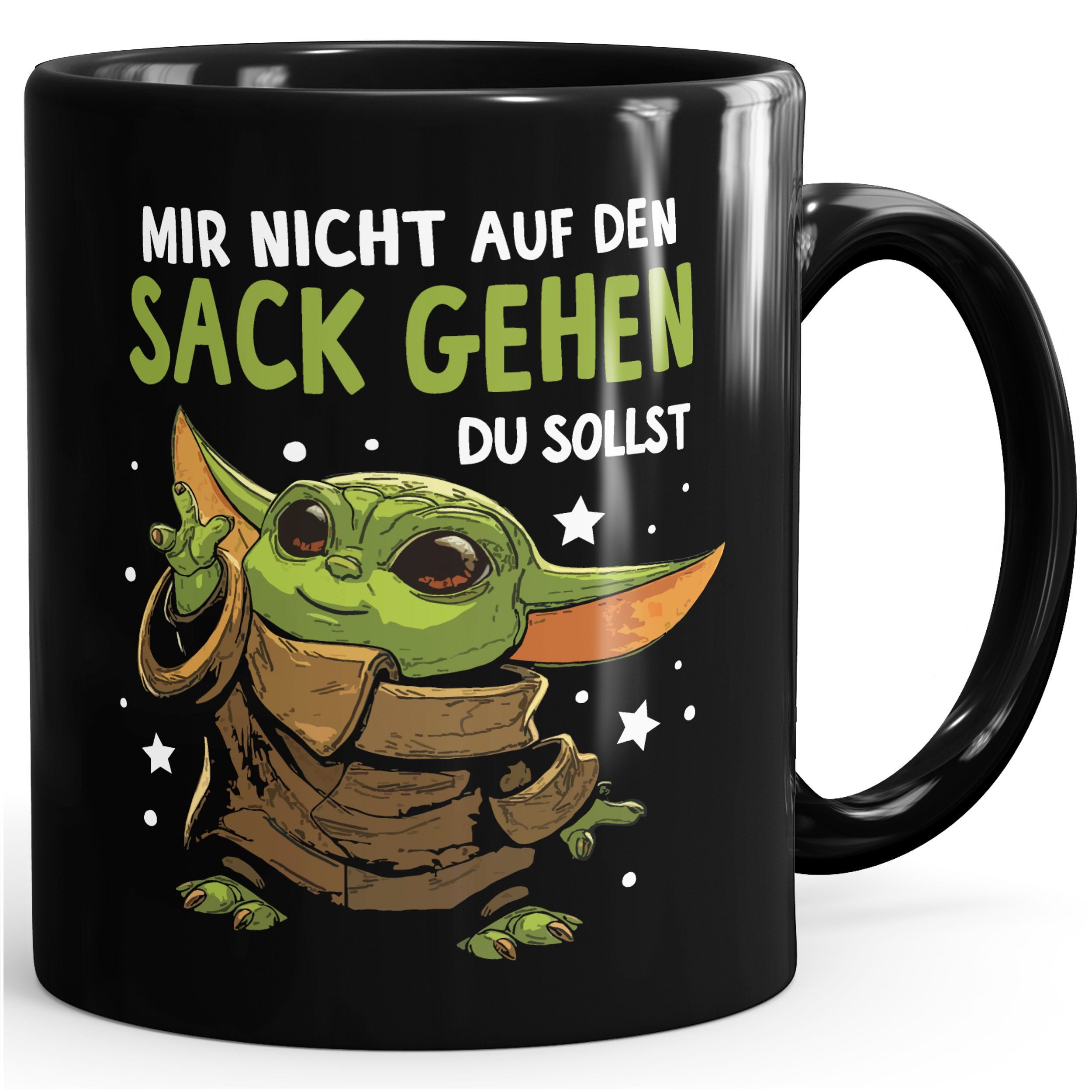 MoonWorks Tasse Kaffee-Tasse mit Spruch Mir nicht auf den Sack gehen du sollst Baby, Keramik