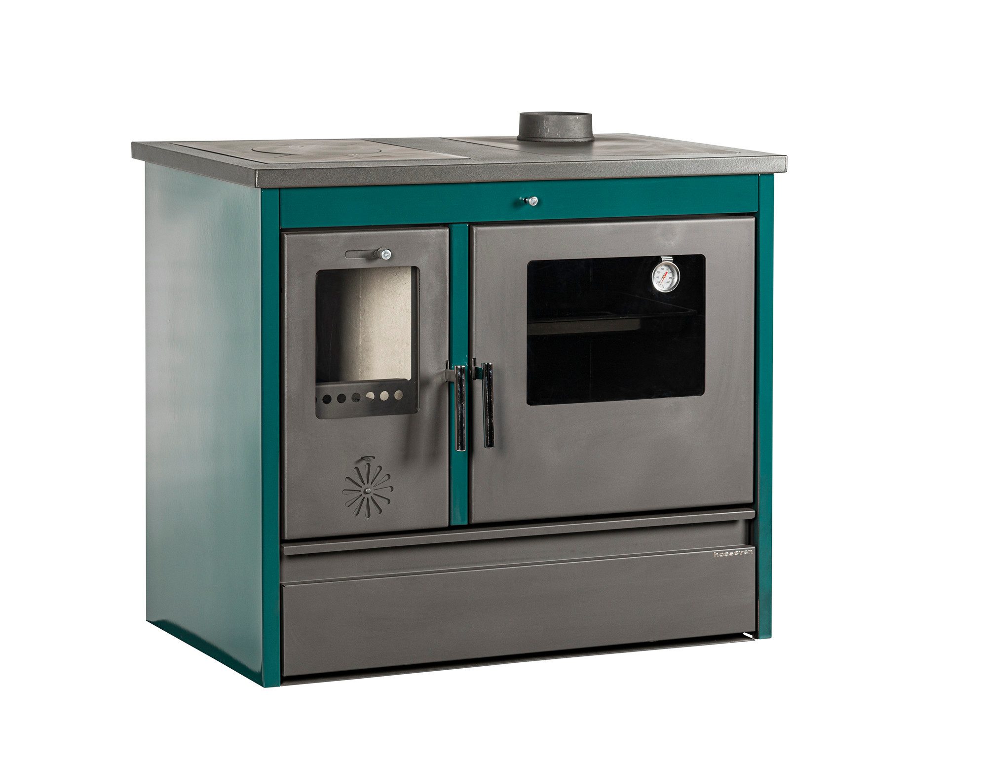 Hosseven Kaminofen 4050 Lotus Classic, 11,16 kW, Küchenofen, Holzofen, Kaminofen, Holzkamin, Schwedenofen, Einzelbelegung