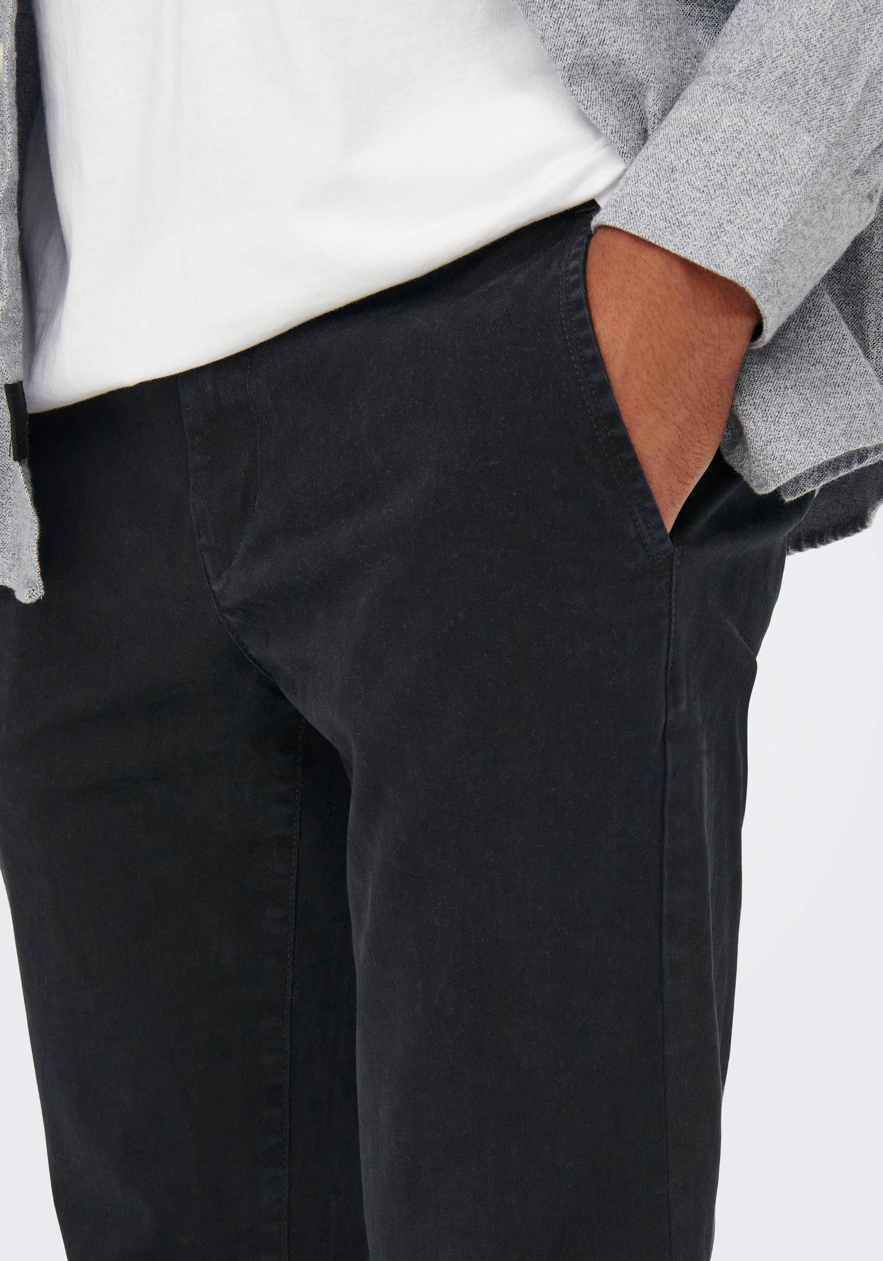 & Dark ONLY 4-Pocket-Style SONS Chinohose im Navy
