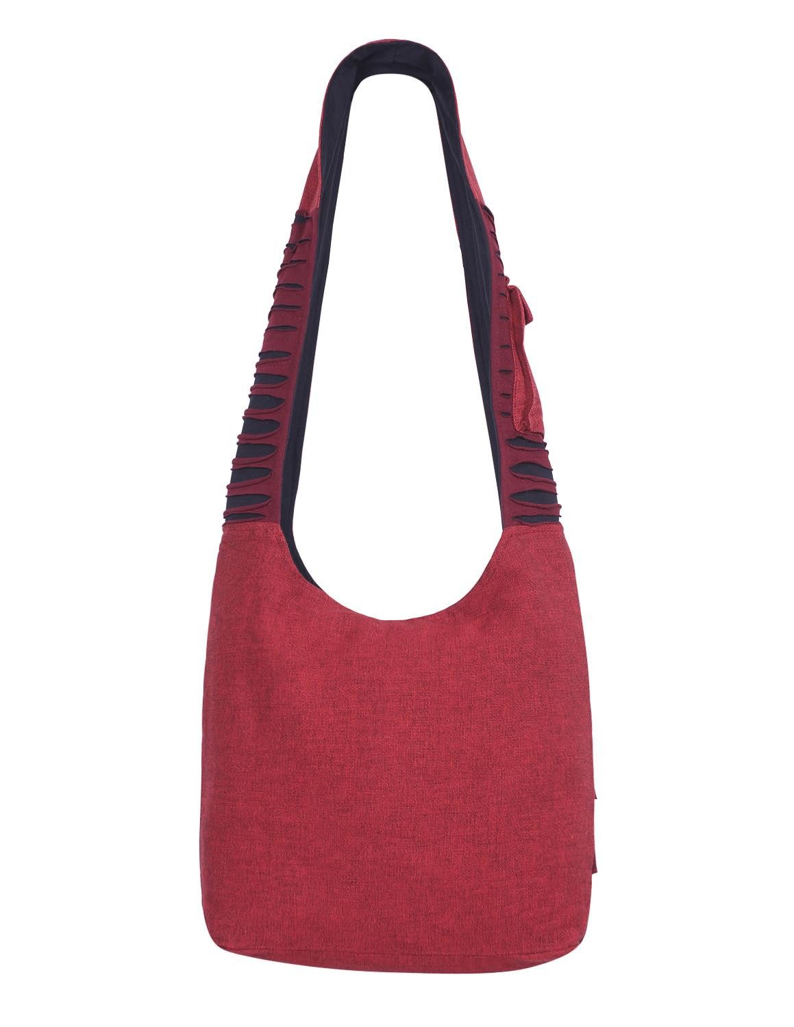 Vishes Beuteltasche Damen Beuteltasche Umhängetasche Stoff Schultertasche Om Cutwork, Alternative Bekleidung, Ethno, Hippie, Retro Style