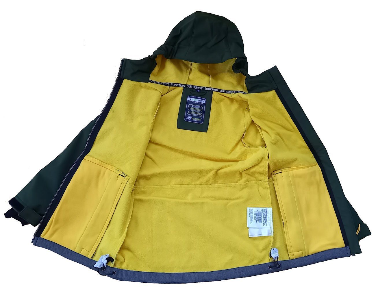 Outburst Softshelljacke Outburst Jungen Softshelljacke Jacke Fleecefutter oliv grau melange (kein Set)