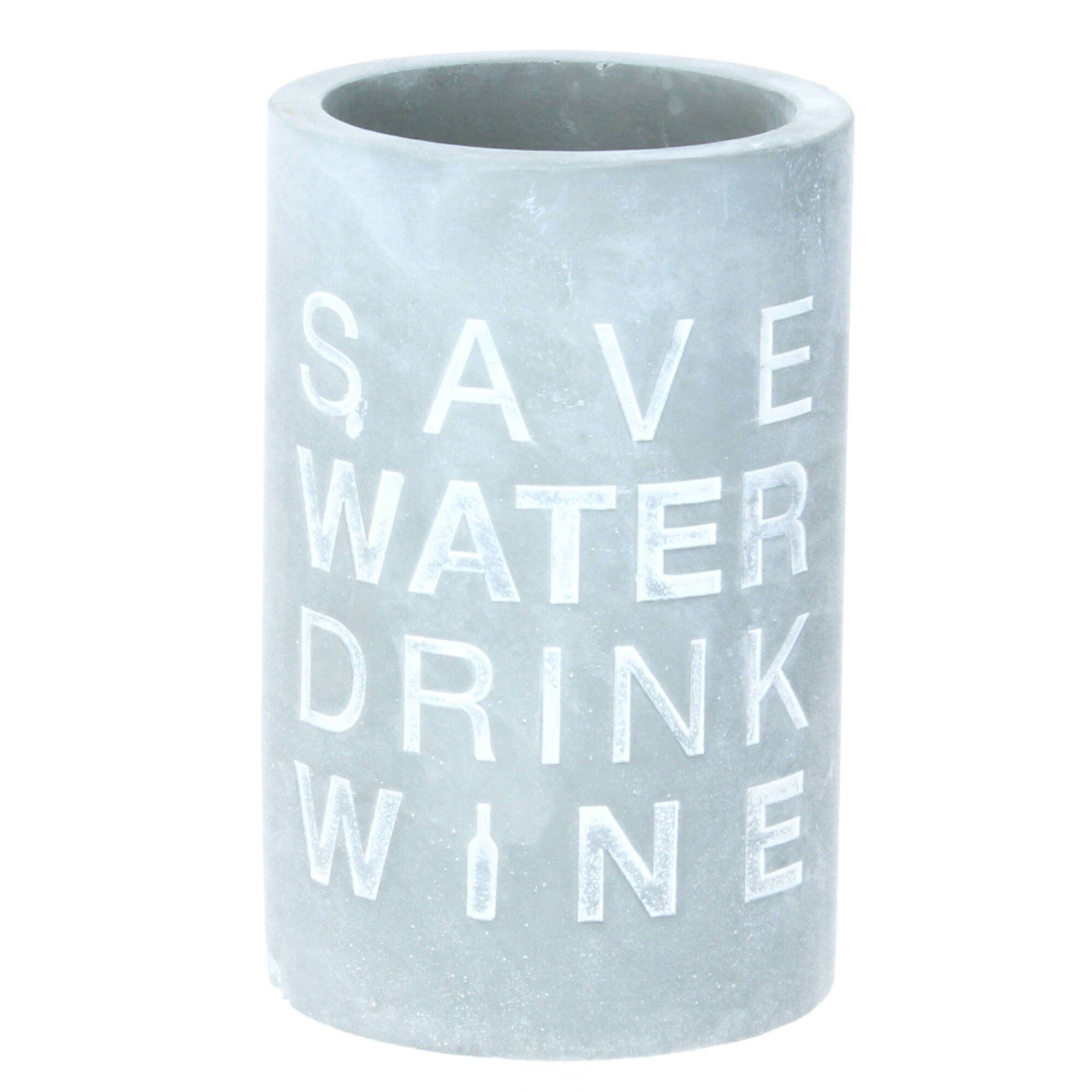 Räder Weinkühler Vino Beton Save water drink wine 21 cm