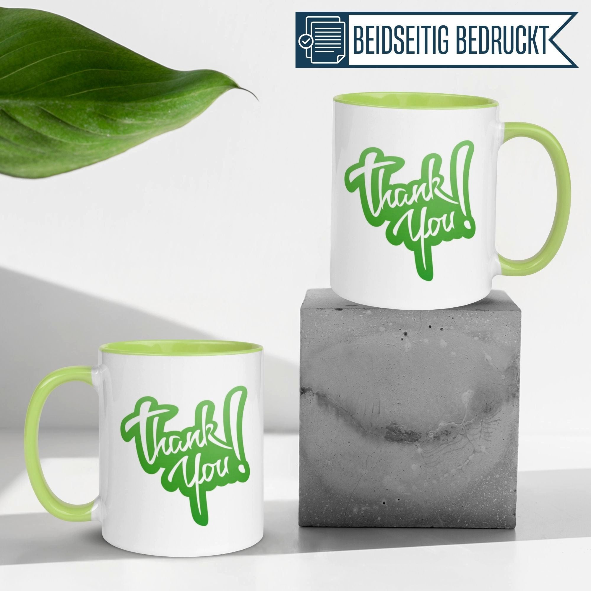 Momentals Tasse Danke – „Einfach mal ein Thank You“ – Dankeschön Geschenke, Gratis Versand · Links-&Rechtshänder · Spülmaschinenfest