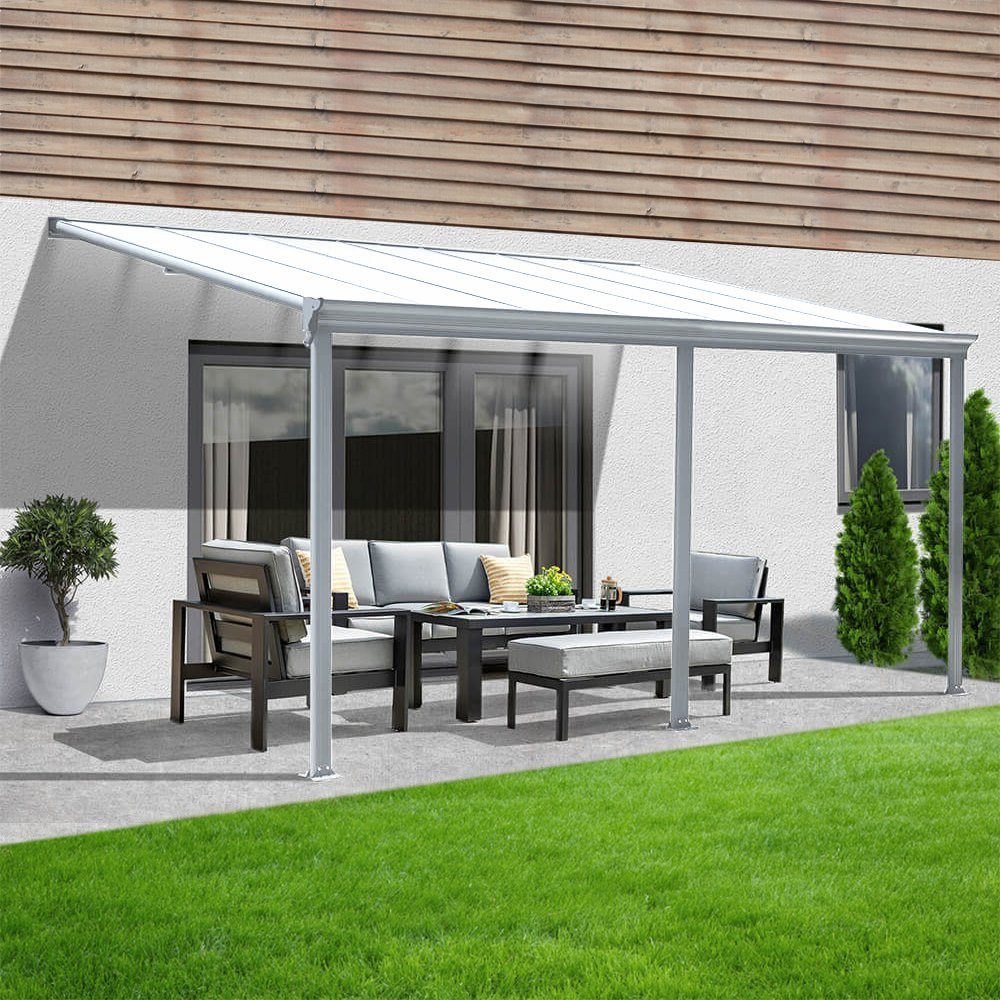 HOME DELUXE Terrassendach Terrassenüberdachung SOLIS Weiß, günstig online kaufen