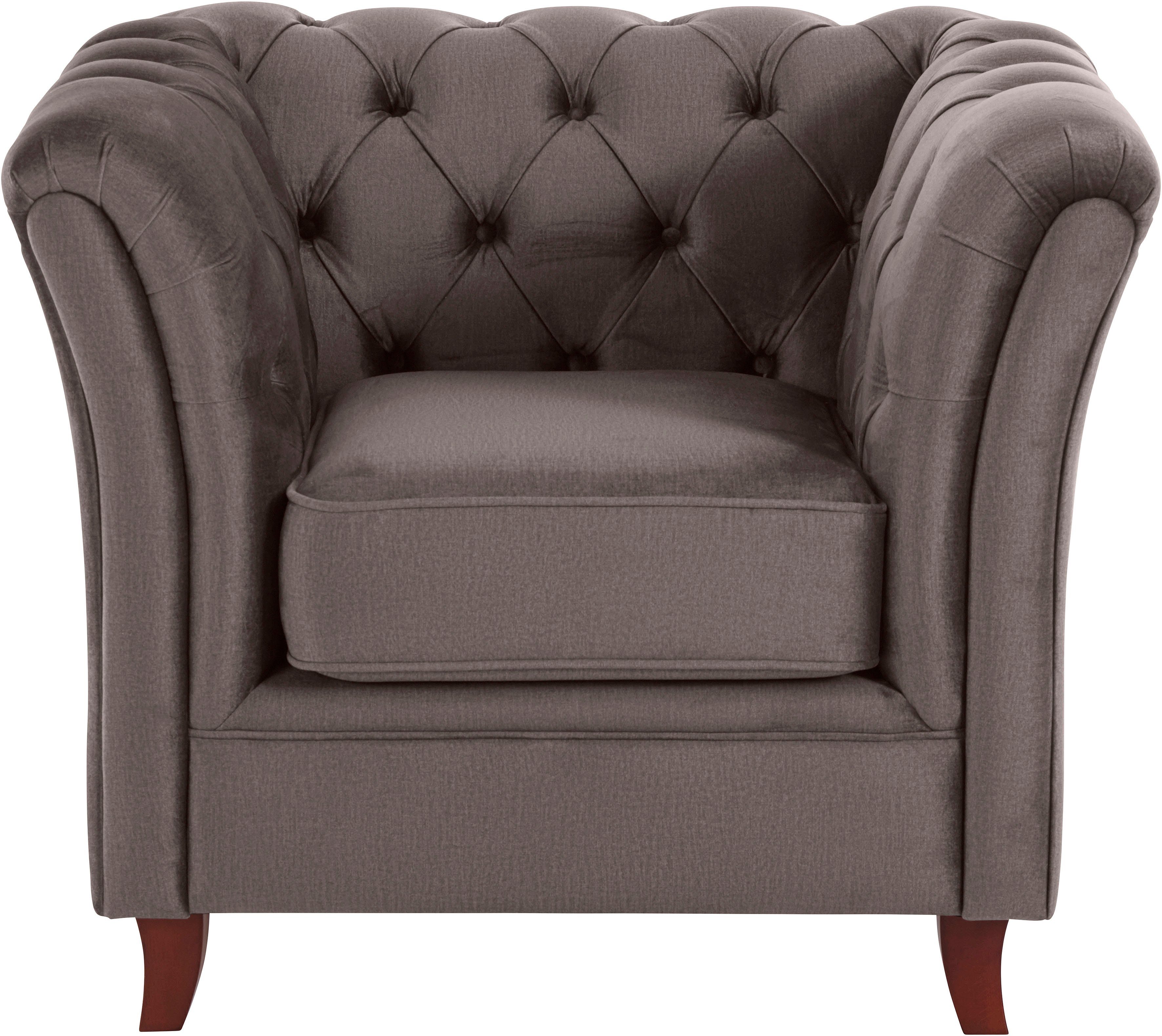 Home affaire Chesterfield-Sessel Reims Cocktailsessel, Sessel, mit echter Chesterfield-Knopfheftung, hochwertige Verarbeitung