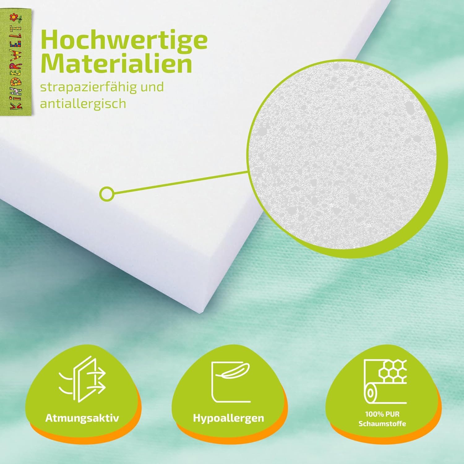 KiNDERWELT Polsterauflage 1 x Schaumstoff Polster Schaumstoffplatte Schaum Matratze 40 x 40 x 6, lässt sich problemlos zuschneiden (Cuttermesser, Tepichmesser) – Bild 4 von 5