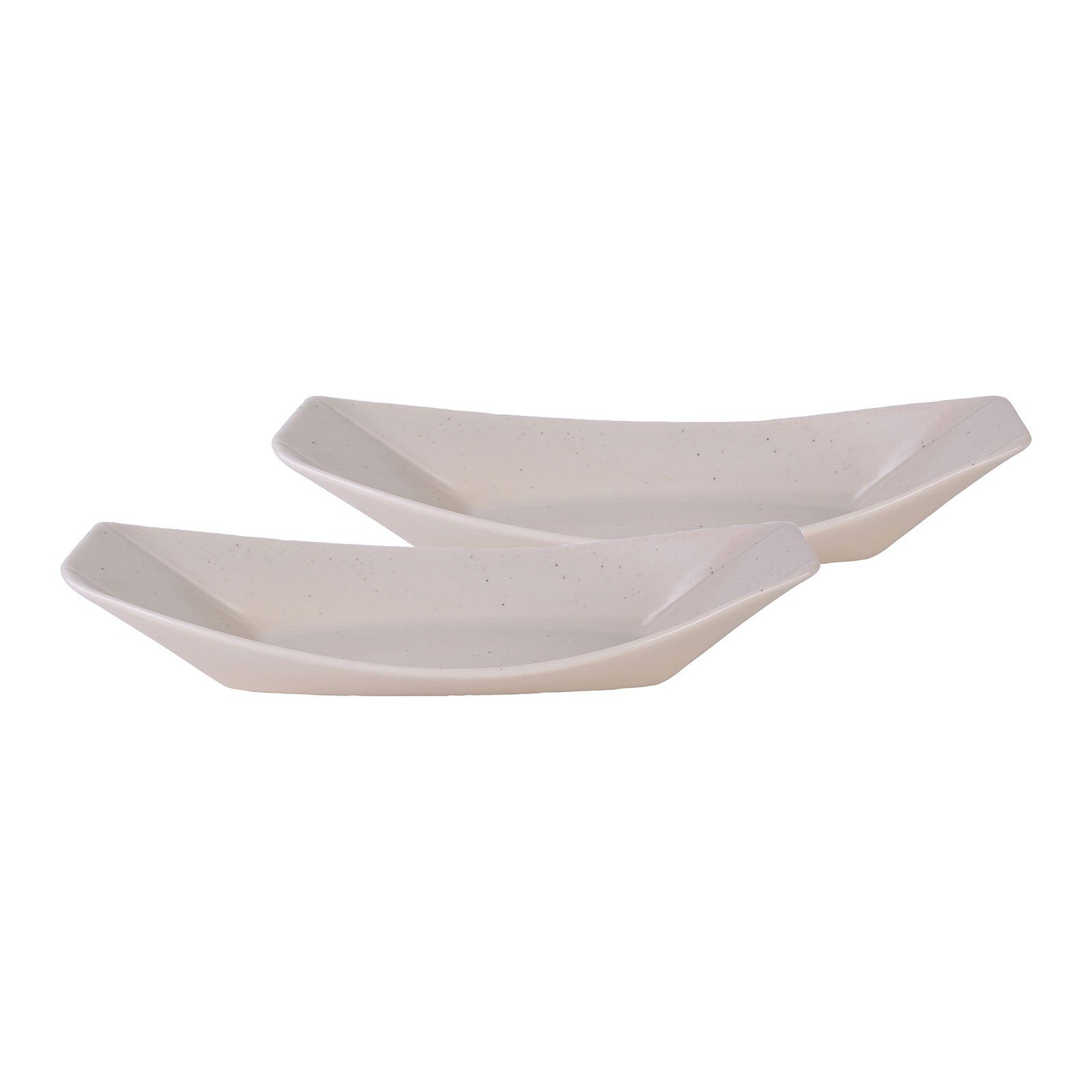 CreaTable Servierschale Boat, Steinzeug, (Set, 2-tlg), Snackschale, Topaktueller „Streat Food“ Trend