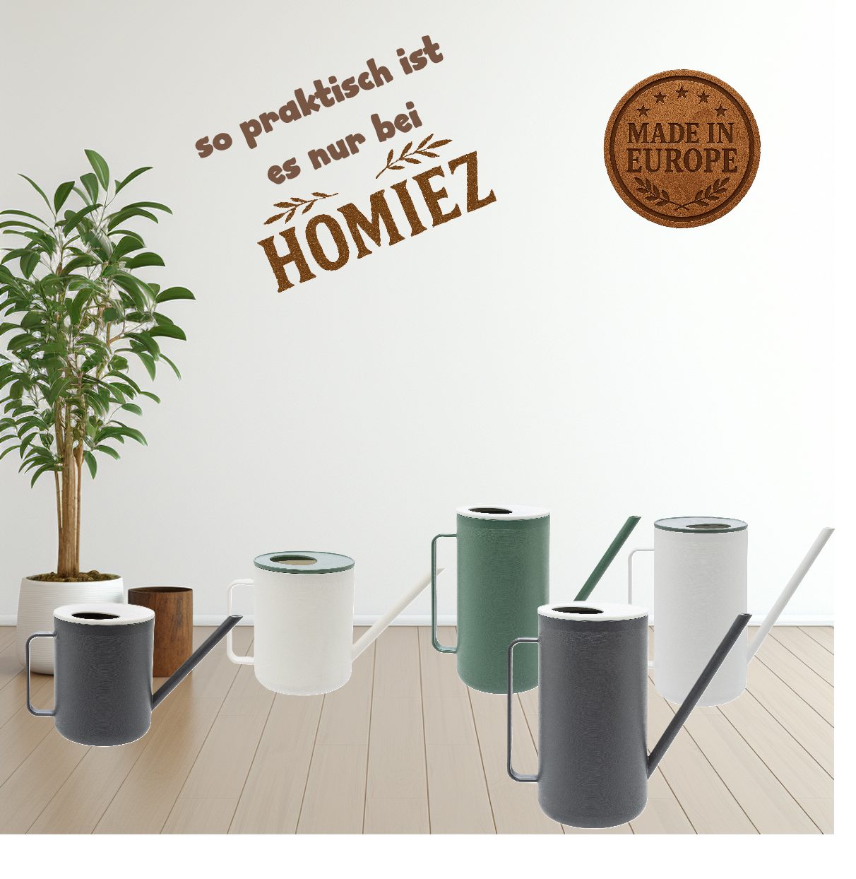 homiez Gießkanne MUG 0,9 ltr. oder 1,5 ltr. in verschiedenen Farben
