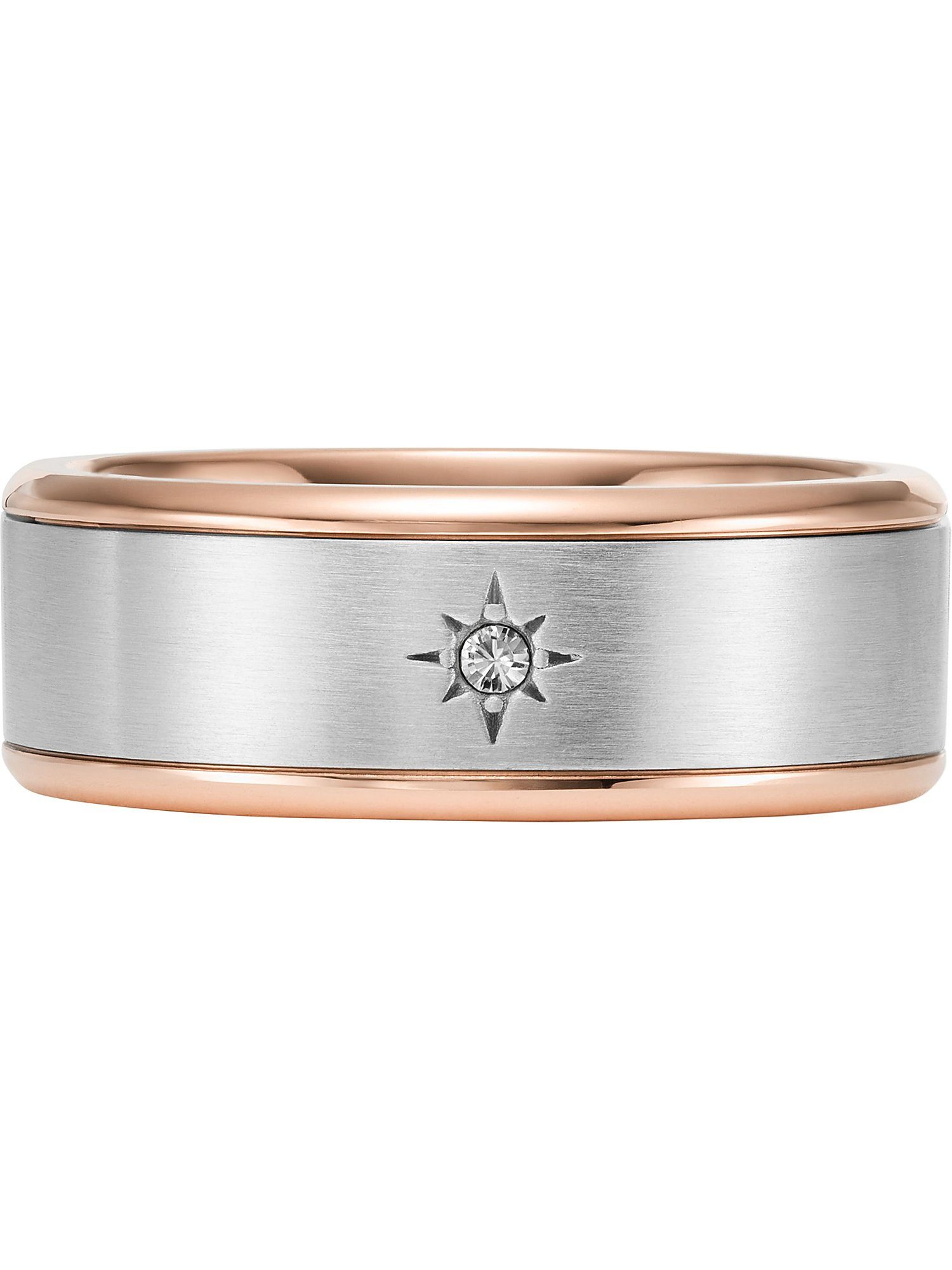 Fingerring Fossil Herren-Herrenring Edelstahl