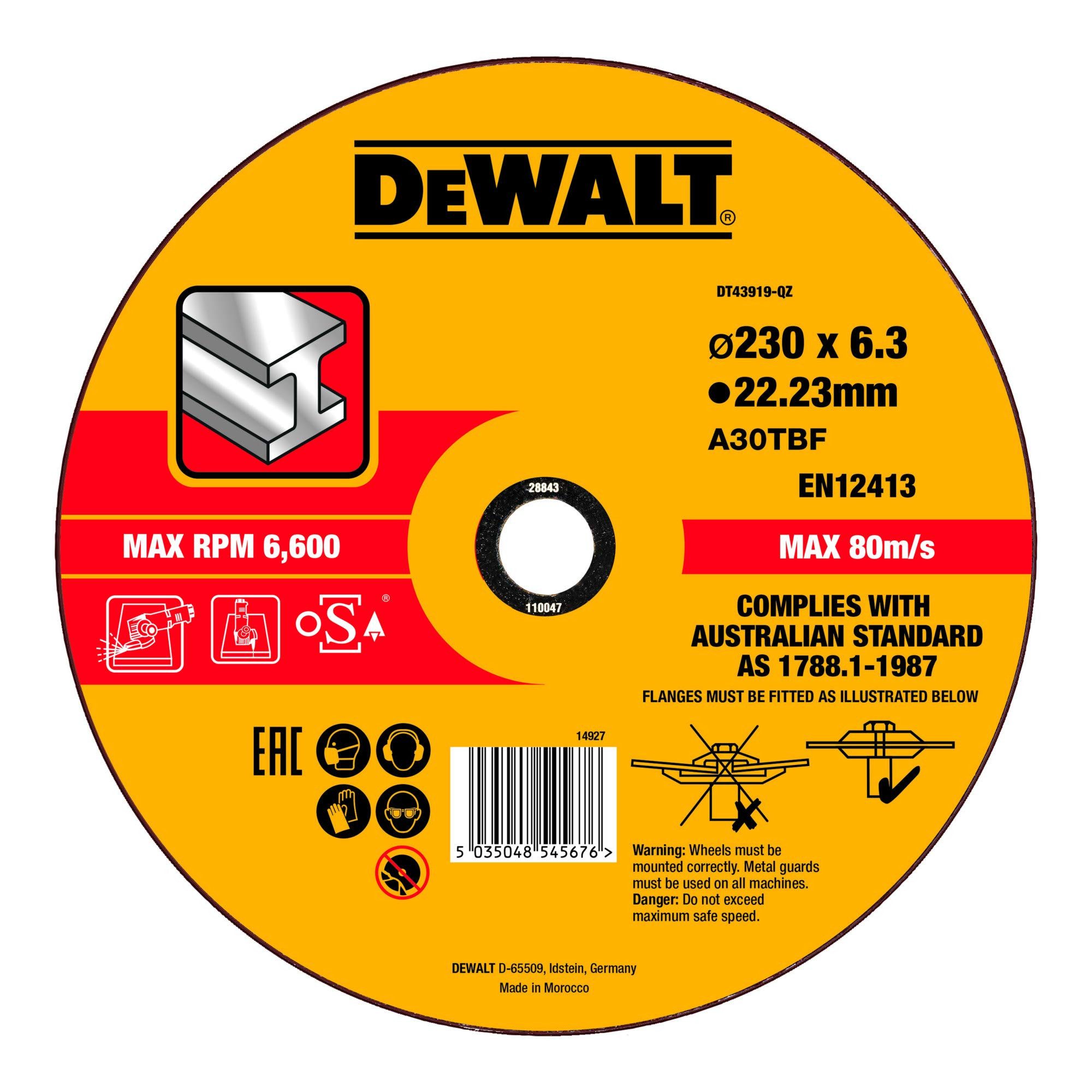 DeWalt Schruppscheibe DEWALT Schruppscheibe Metall gekröpft 230x6,3mm