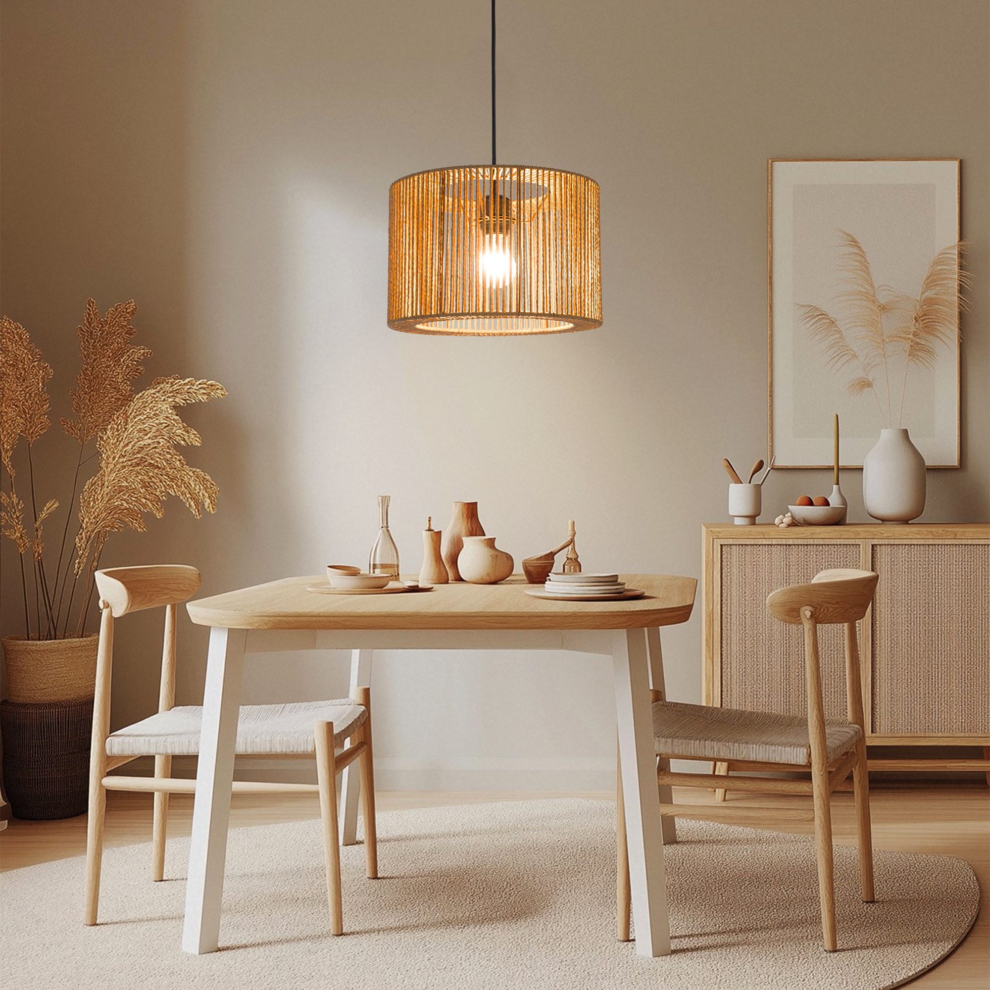 Zedelmaier Pendelleuchte Deckenleuchte hängend mit Stoff Lampenschirm E27 x günstig online kaufen