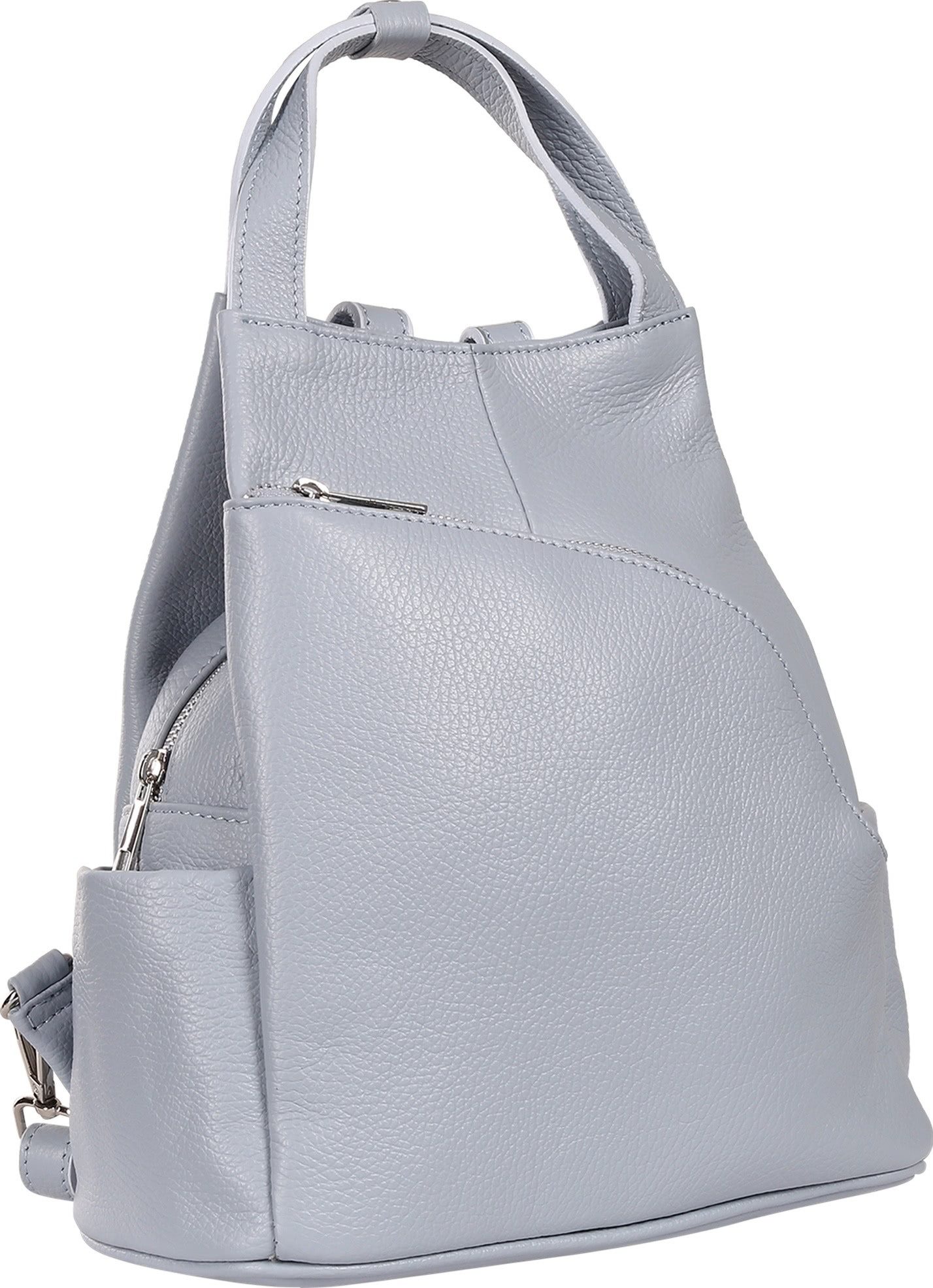 Toscanto Cityrucksack Toscanto Damen Cityrucksack Leder, Damen Leder Cityrucksack, hellblau ca. 27cm