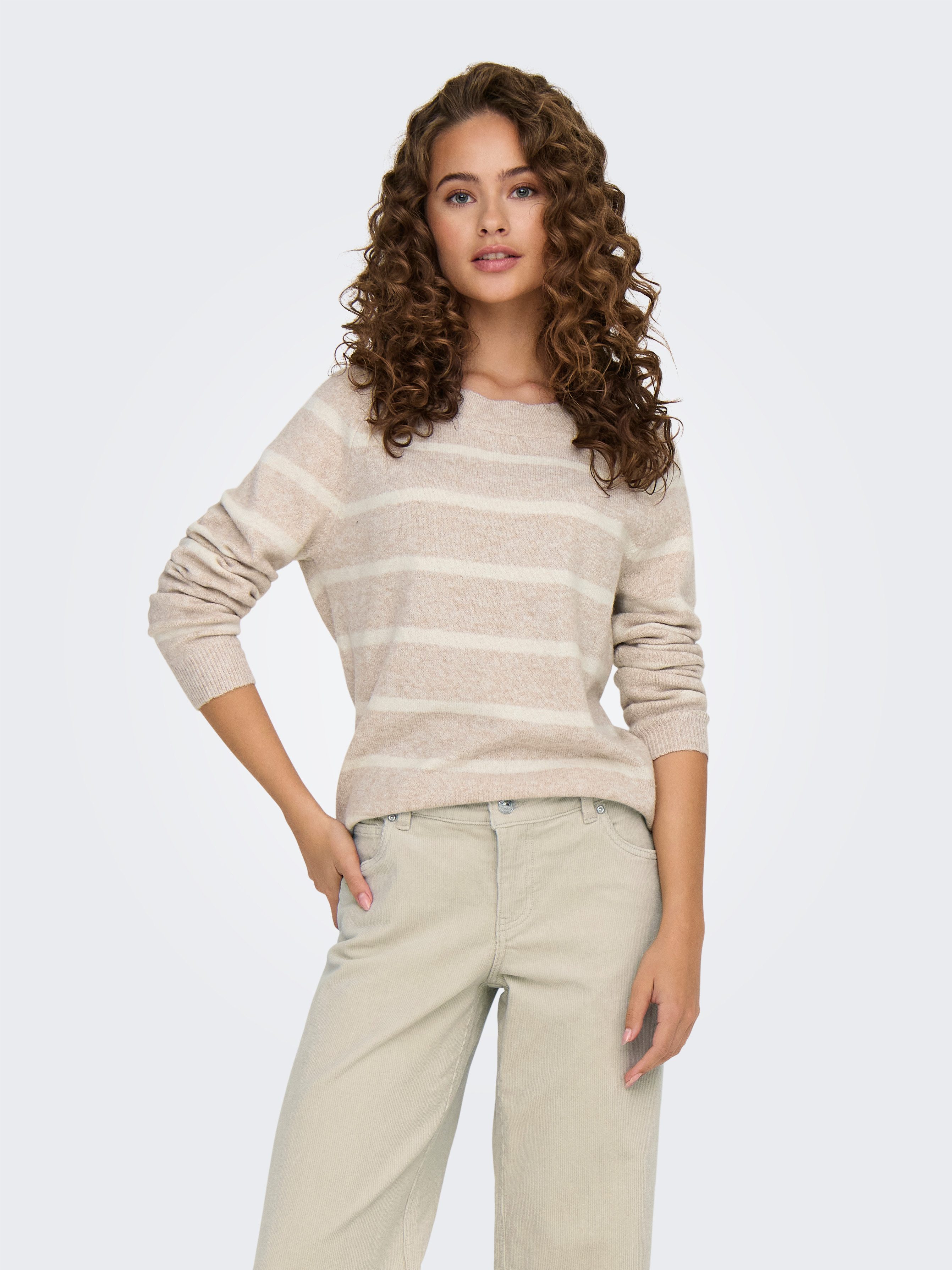 ONLY Rundhalspullover ONLRICA LIFE L/S PULLOVER KNT NOOS