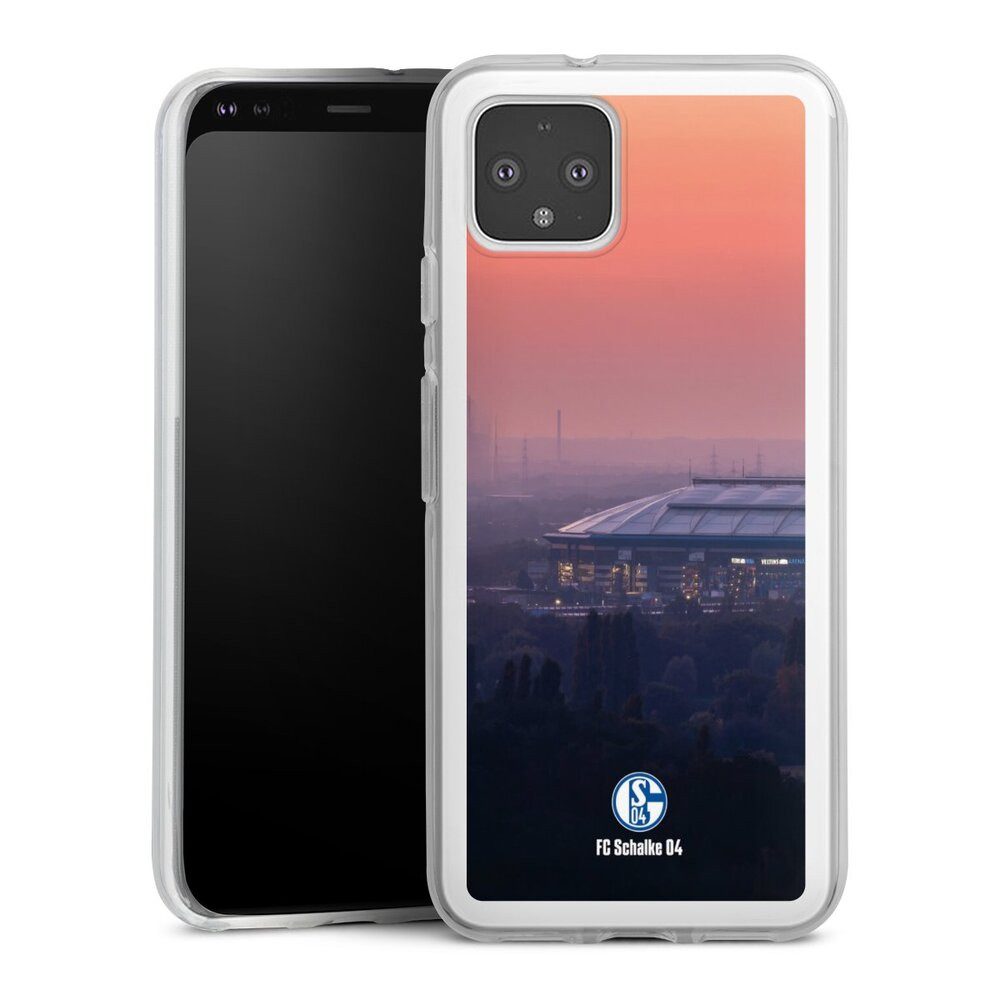 DeinDesign Handyhülle Stadion FC Schalke 04 Offizielles Lizenzprodukt Schalke 04 Stadion, Google Pixel 4 Silikon Hülle Bumper Case Handy Schutzhülle