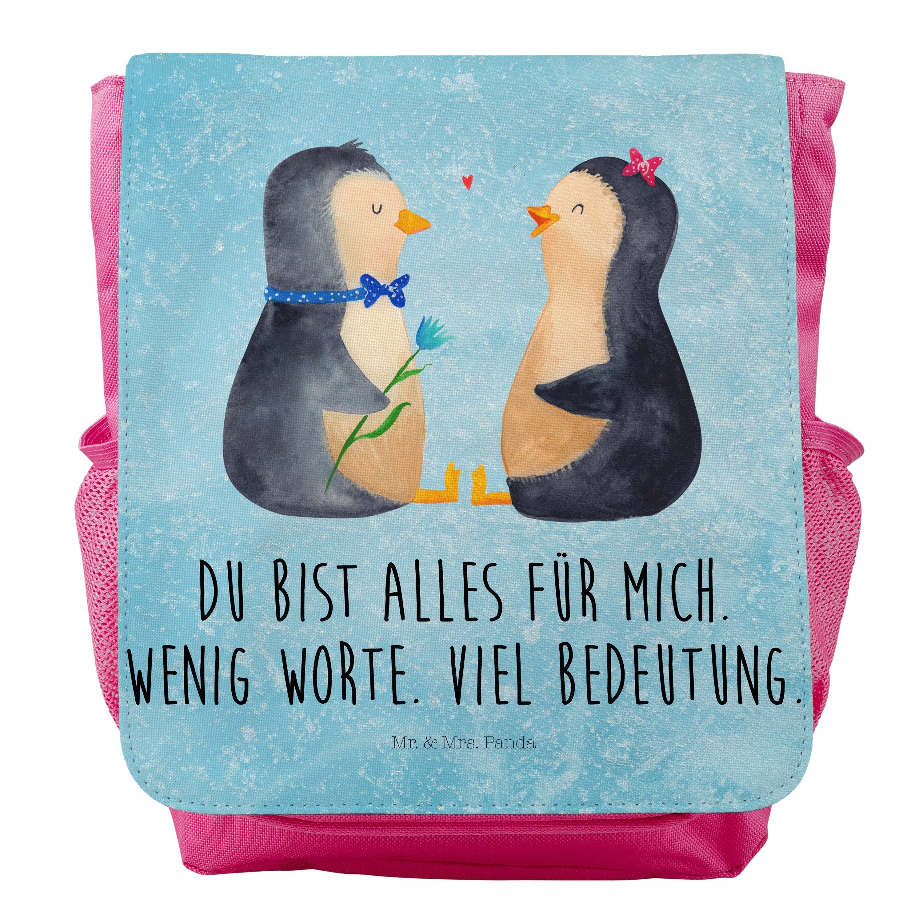 Mr. & Mrs. Panda Kinderrucksack Pinguin Pärchen - Eisblau - Geschenk, Liebe, Liebespaar, große Liebe | Rucksäcke