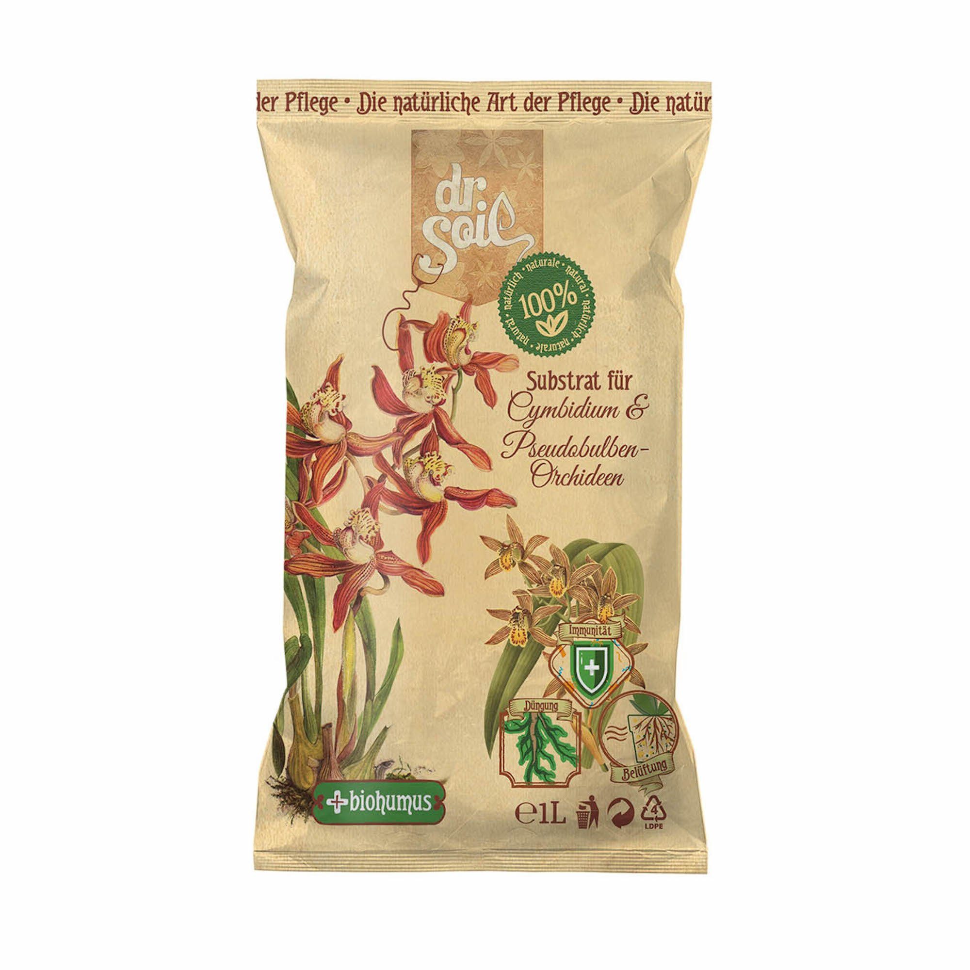 Bio-Erde Substrate fur Cymbidium & Pseudobulbenorchideen, 1 liter beutel