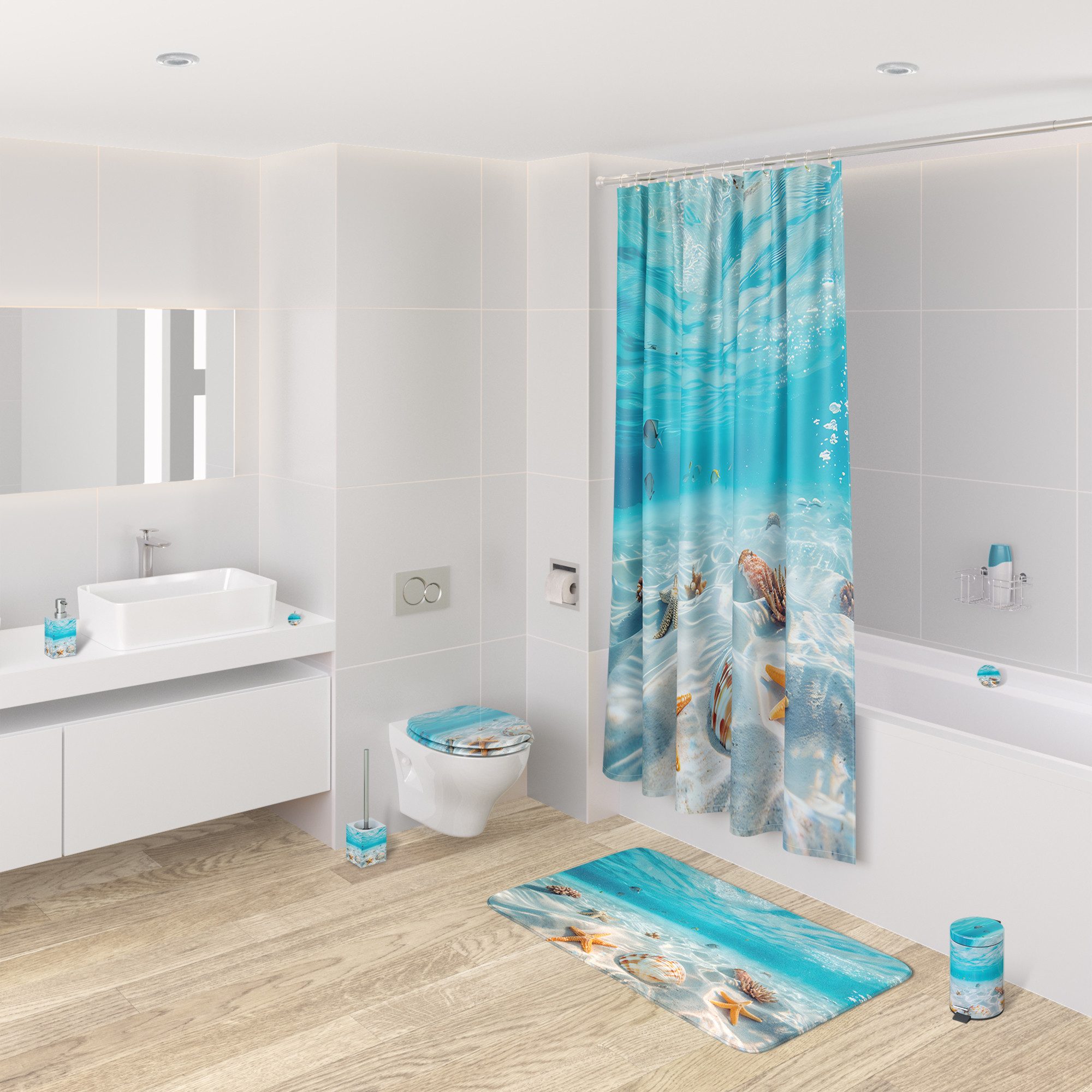 Sanilo Duschvorhang mit Motiv, viele schöne Duschvorhänge zur Auswahl, Breite 180 cm, 100% wasserdicht, Anti-Schimmel-Effekt, hochwertige Qualität