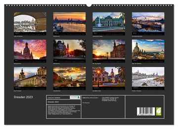 CALVENDO Wandkalender Dresden 2023 (Premium, hochwertiger DIN A2 Wandkalender 2023, Kunstdruck in Hochglanz)