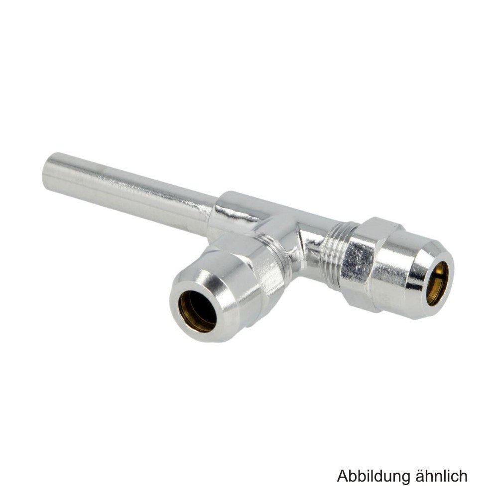 OEG GmbH Ablaufgarnitur T-Abzweigstück 3/8" Quetschverschraubung 10 mm, verchromt