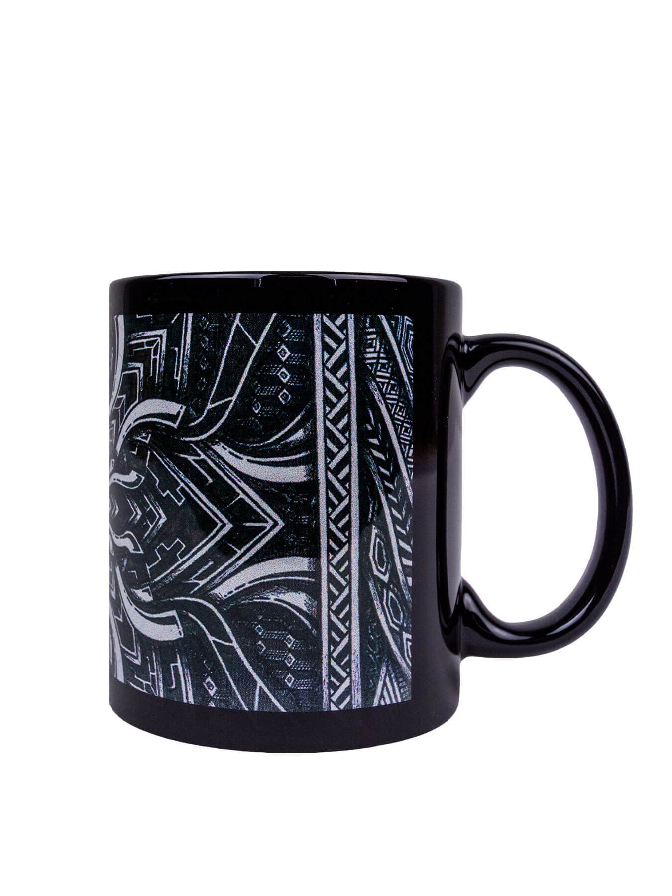 "Dark Tasse PSYWORK Cup Keramik, Neon Fluo Portal", leuchtet Tasse Schwarzlicht UV-aktiv, unter Motiv