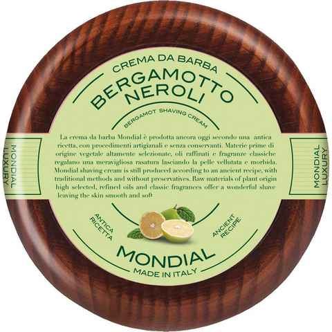Mondial Antica Barberia Rasiercreme Luxury Shaving Cream Wooden Bowl Bergamotto Neroli