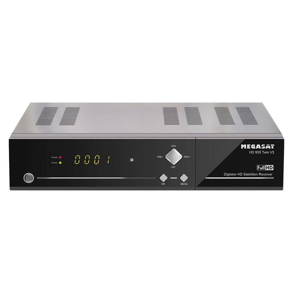 HD HDTV V3 USB Satellitenreceiver ready Stream Live Mediacenter Megasat 935 Twin Receiver PVR Sat