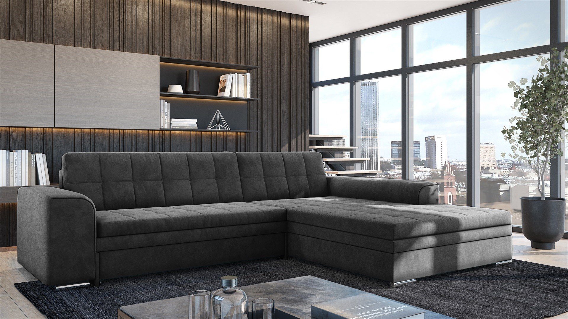 Fun Möbel Ecksofa Sofa SARRA Ottomane günstig online kaufen