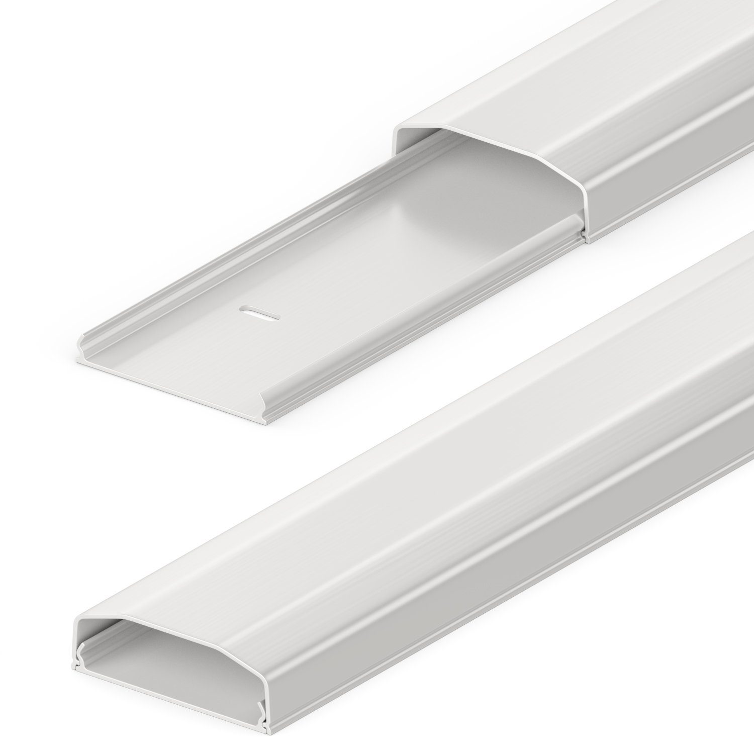 deleyCON Kabelzubehör deleyCON Universal Kabelkanal hochwertiges PVC Länge 100cm - Weiß