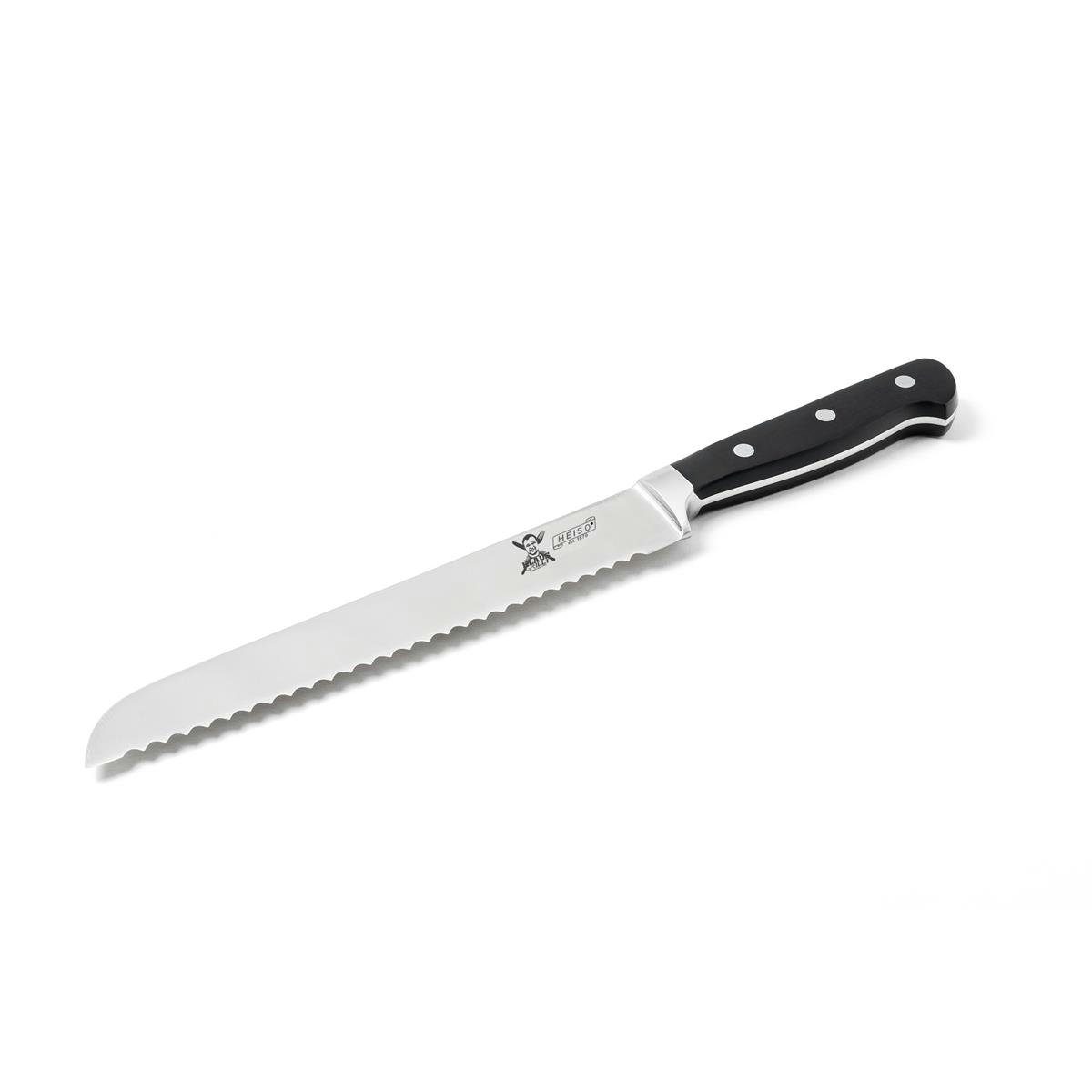 KLAUS GRILLT Damastmesser Brotmesser 20cm Klinge - 33cm Gesamtlänge - Sägeklinge