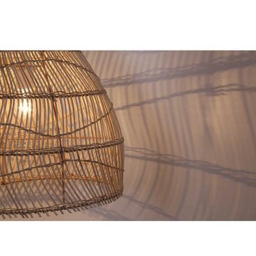 Casa Moro Deckenleuchten Rattan Lampe NORA Boho Chic Pendelleuchte in Natur Beige, ohne Leuchtmittel, handgefertigte Pendelleuchte in Tropfen Form