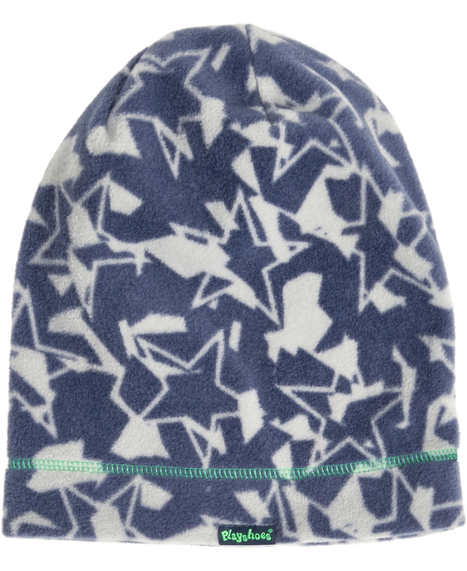 Playshoes Schlupfmütze Fleece-Beanie Sterne Camouflage