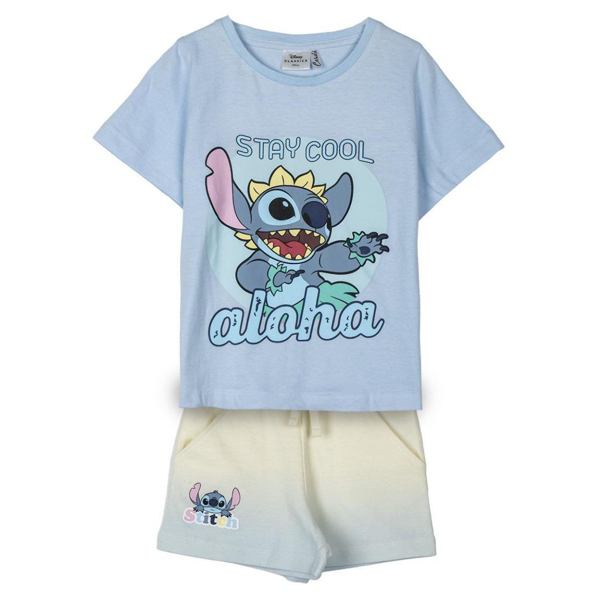 Pyjama Disney Stitch Kinder Set French Terry Jogger – Sweat-Set für Unisex