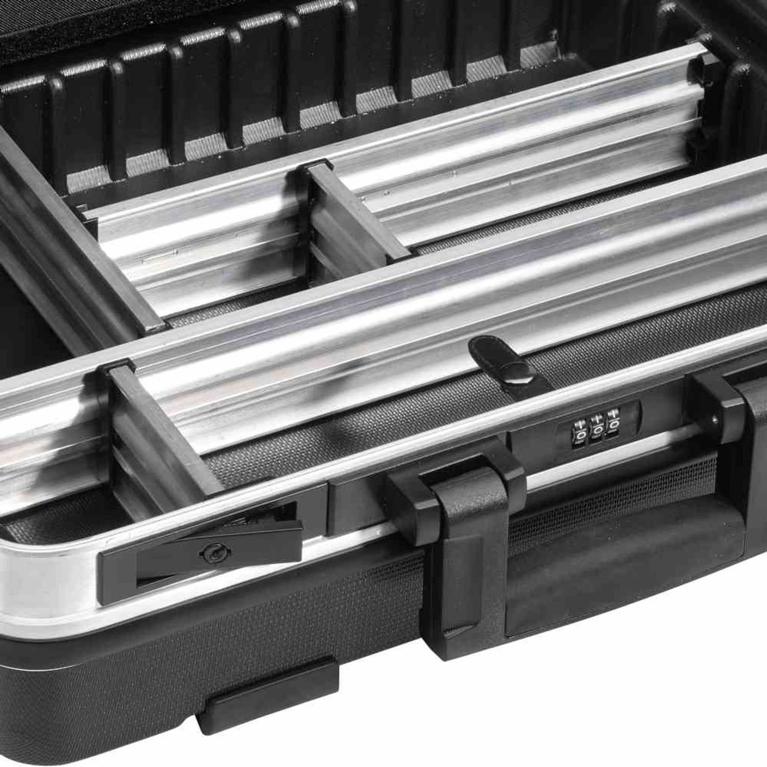 B&W International Werkzeugkoffer BASE ABS Werkzeugkoffer schwarz Werkzeugkasten Werkzeuge Heimwerker