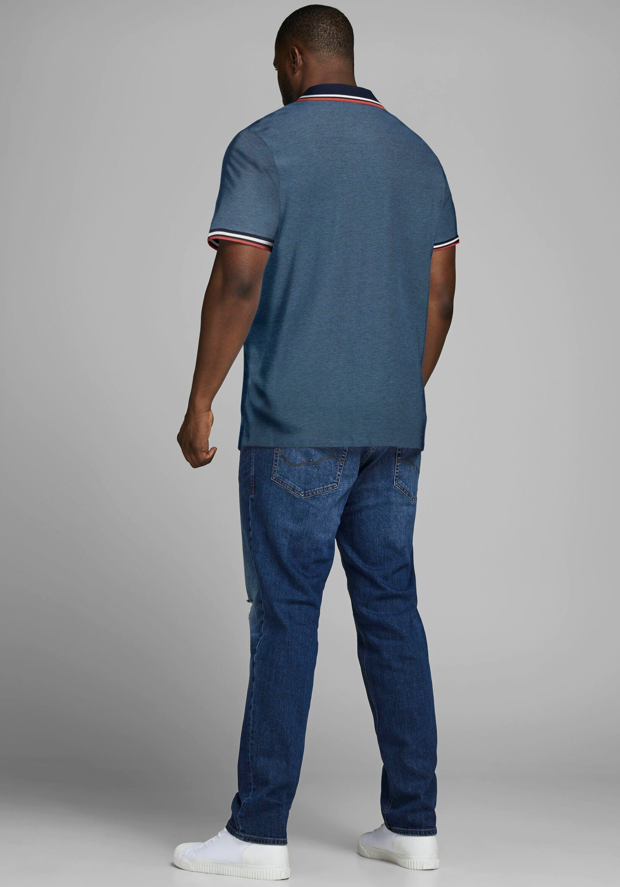 Jack T-Shirt Jones Paulus & 12143859 Blue (1-tlg) Plus Denim PS