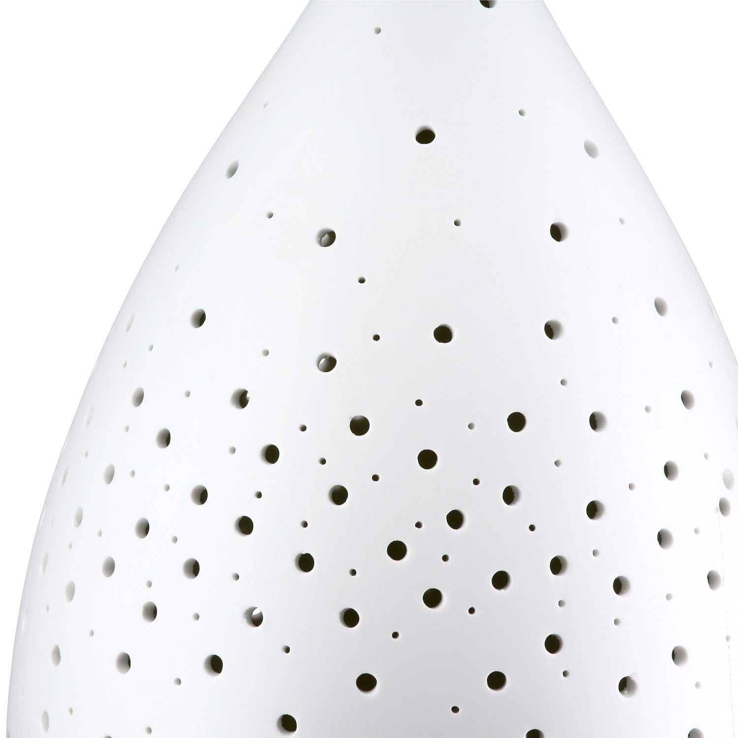 GILDE Tischleuchte GALAXY Leuchte - weiß - Porzellan - Höhe 33,5cm x Ø 18,5cm - Dekolampe, Tischlampe - Schreibtischlampe - Nachttischlampe