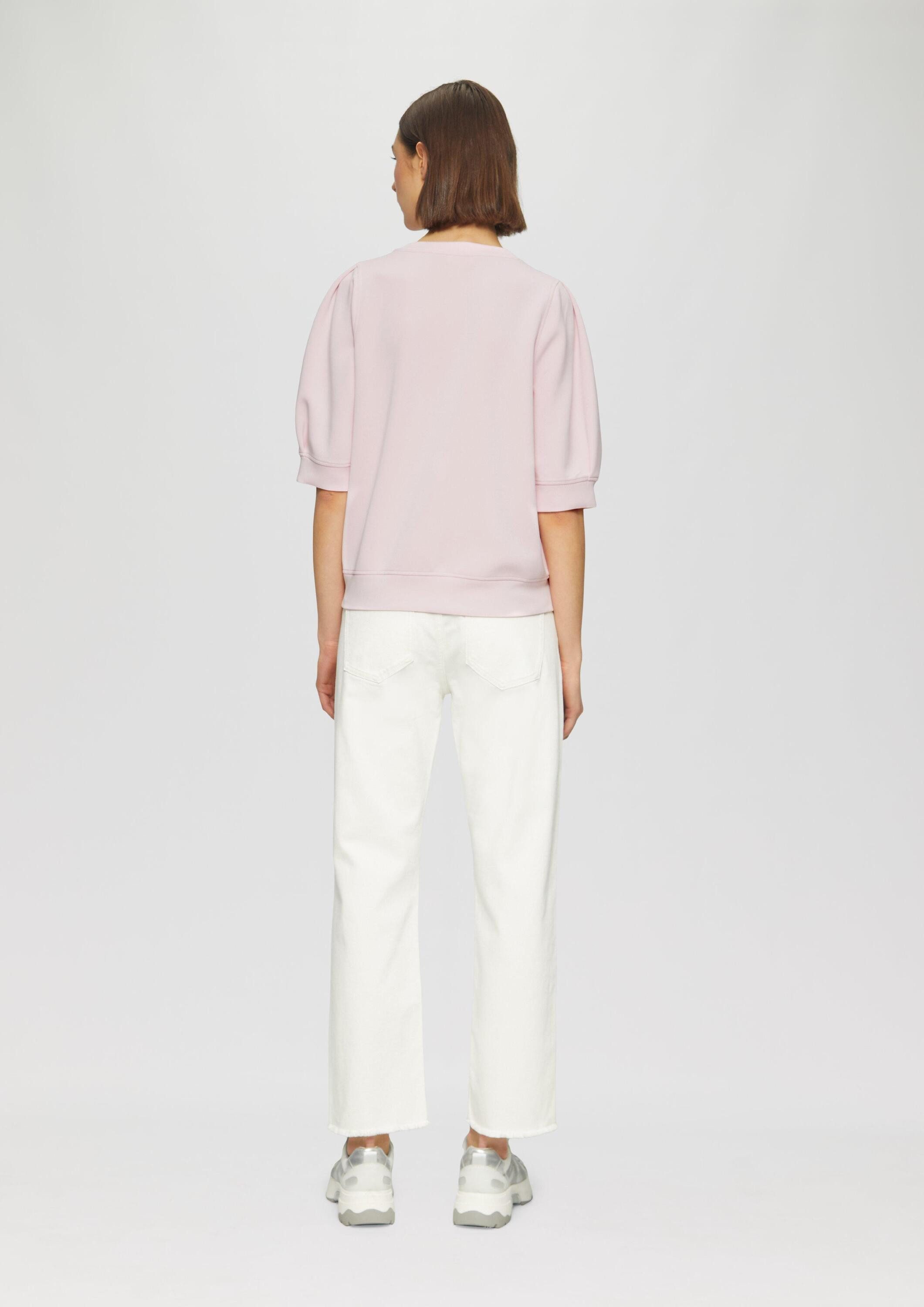 s.Oliver Sweatshirt Sweatshirt Scuba-Sweatshirt mit Faltendetails
