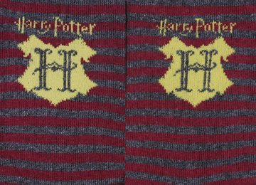 Sarcia.eu Haussocken Grau-burgunderrote Socken Harry Potter 23/26 EU