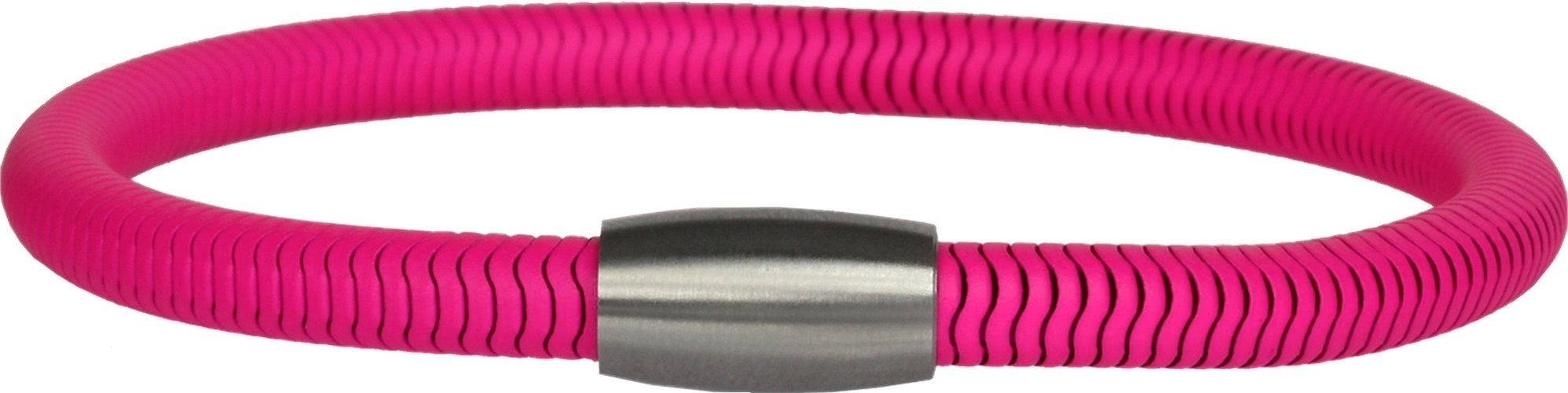 SilberDream Edelstahlarmband SilberDream Armband pink Schlangenkette (Armband), Damen Armband (Schlange) ca. 20cm, aus Edelstahl (Stainless Steel), Fa