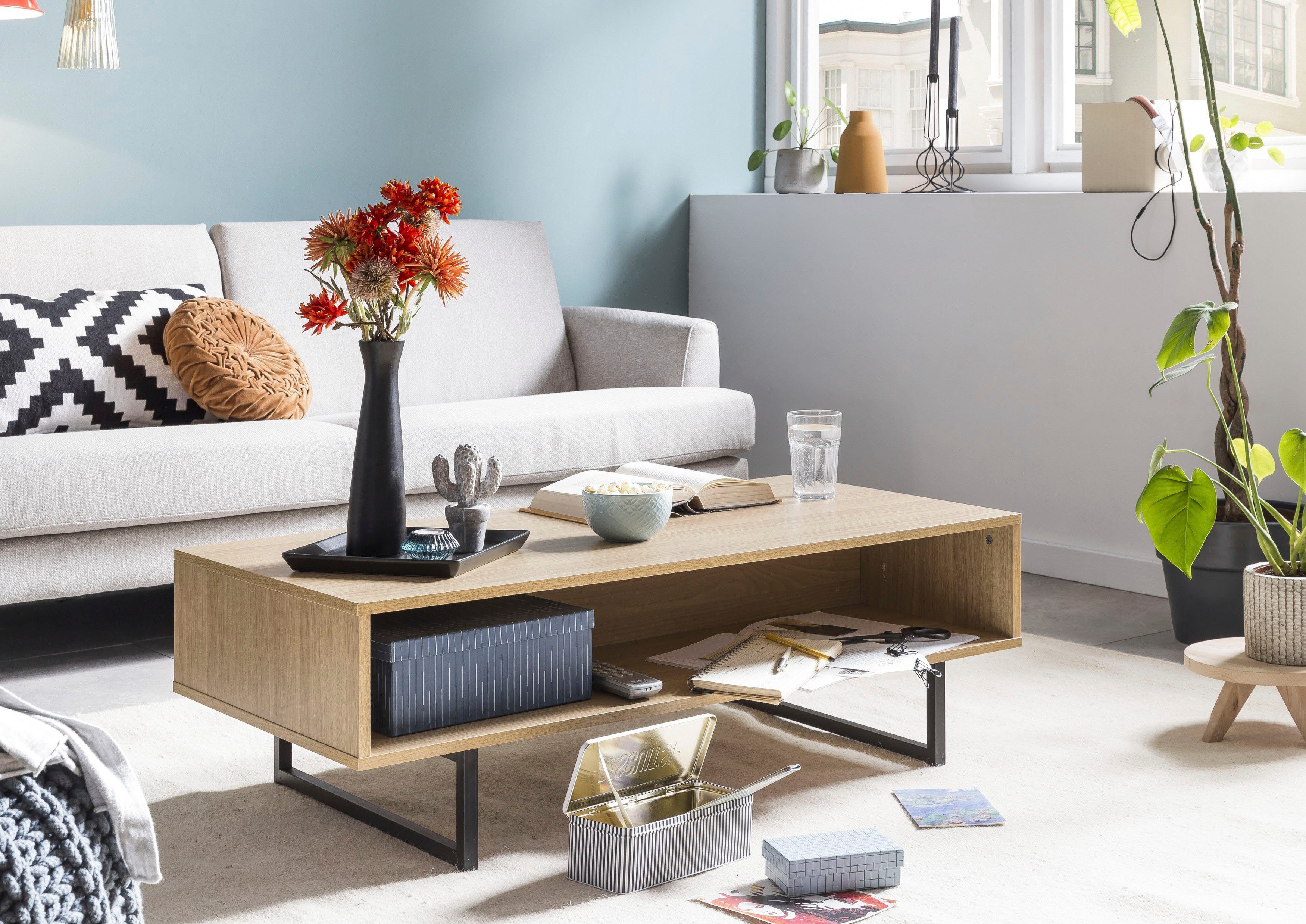 INOSIGN Couchtisch Eileen, Ablagetisch Eiche Dekor